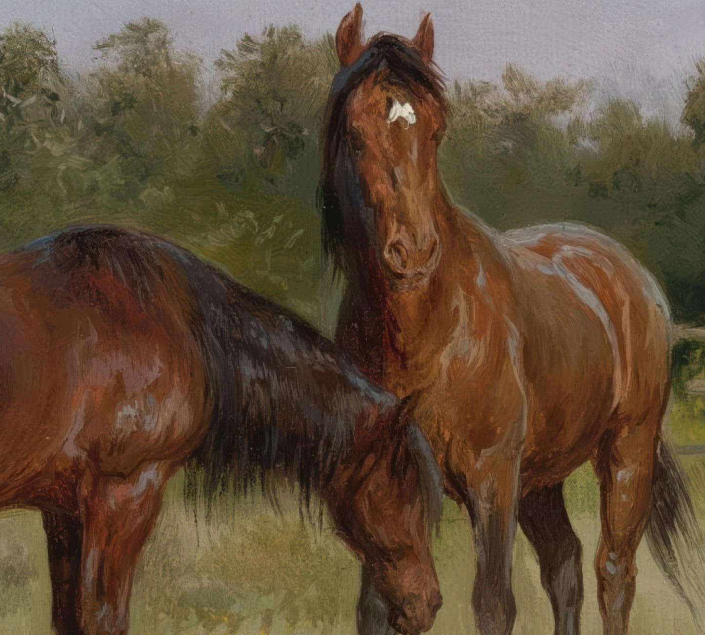 Three Horses in a Landscape