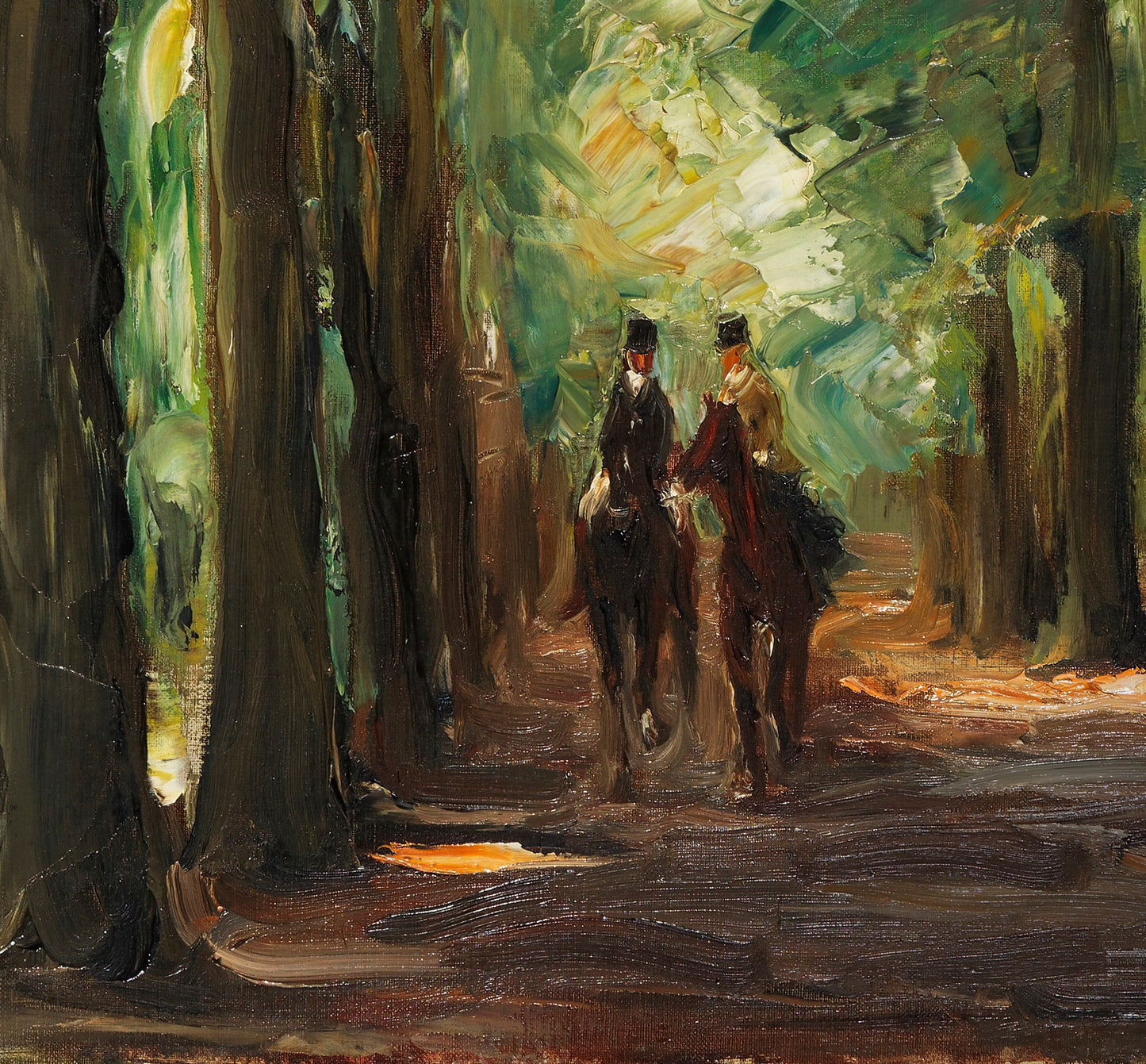 Two Riders in the Avenue Near Sakrow