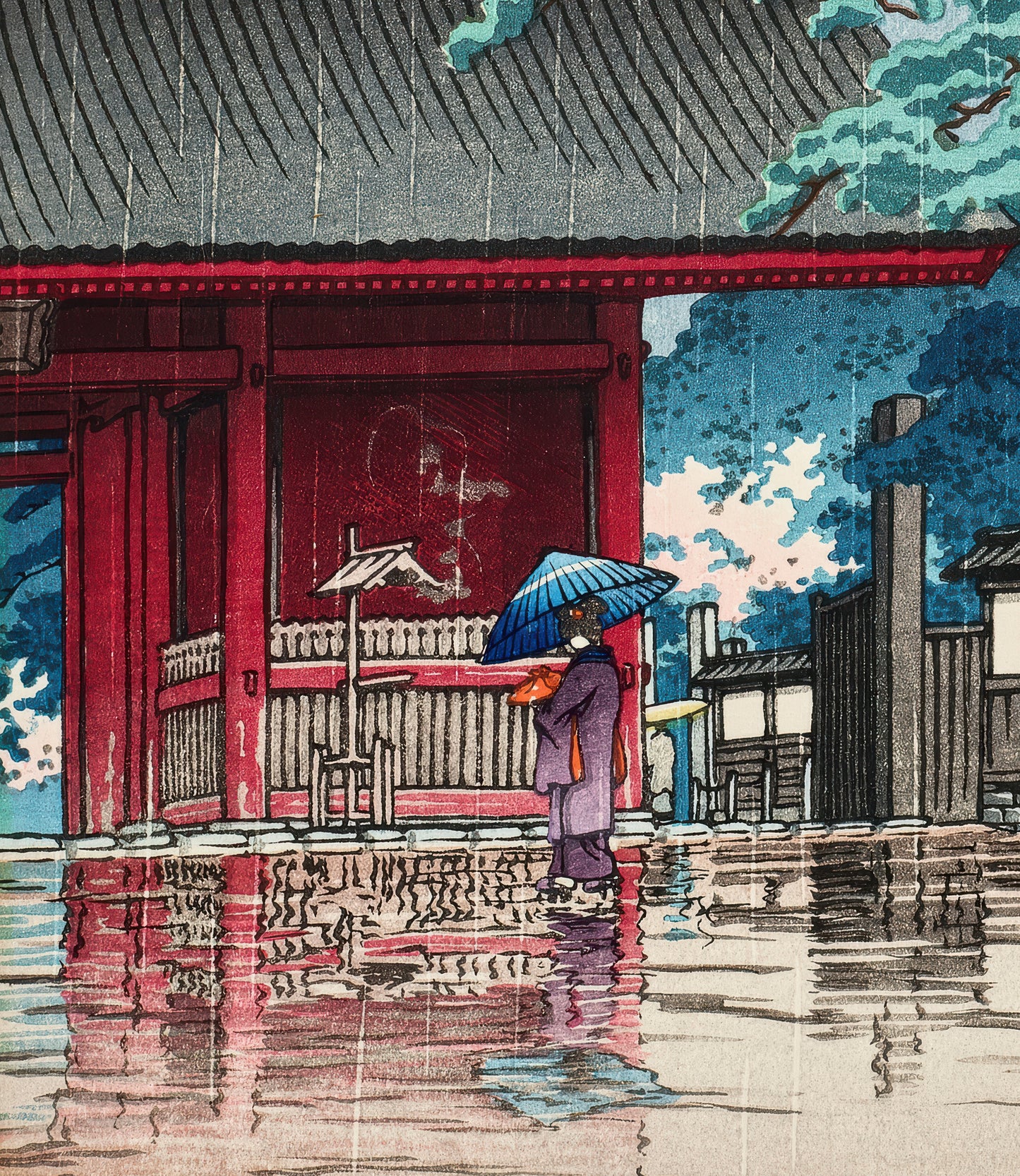 Spring Rain at Gokokuji Temple