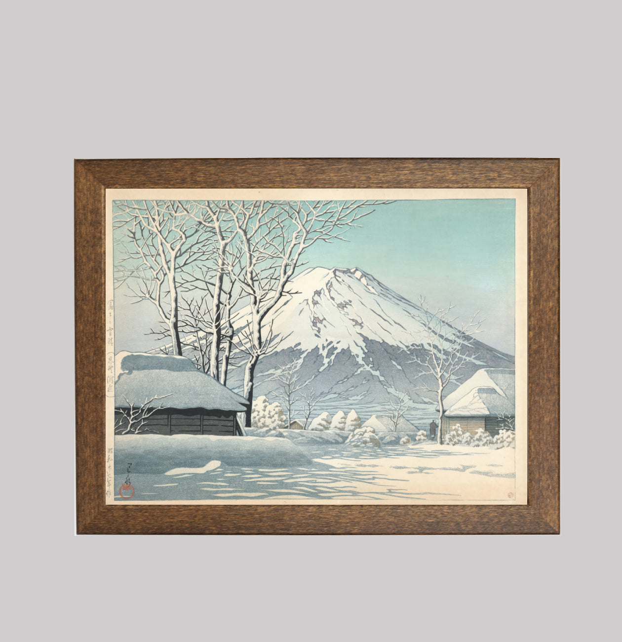 Mt. Fuji, Clearing After a Snowfall in Oshino