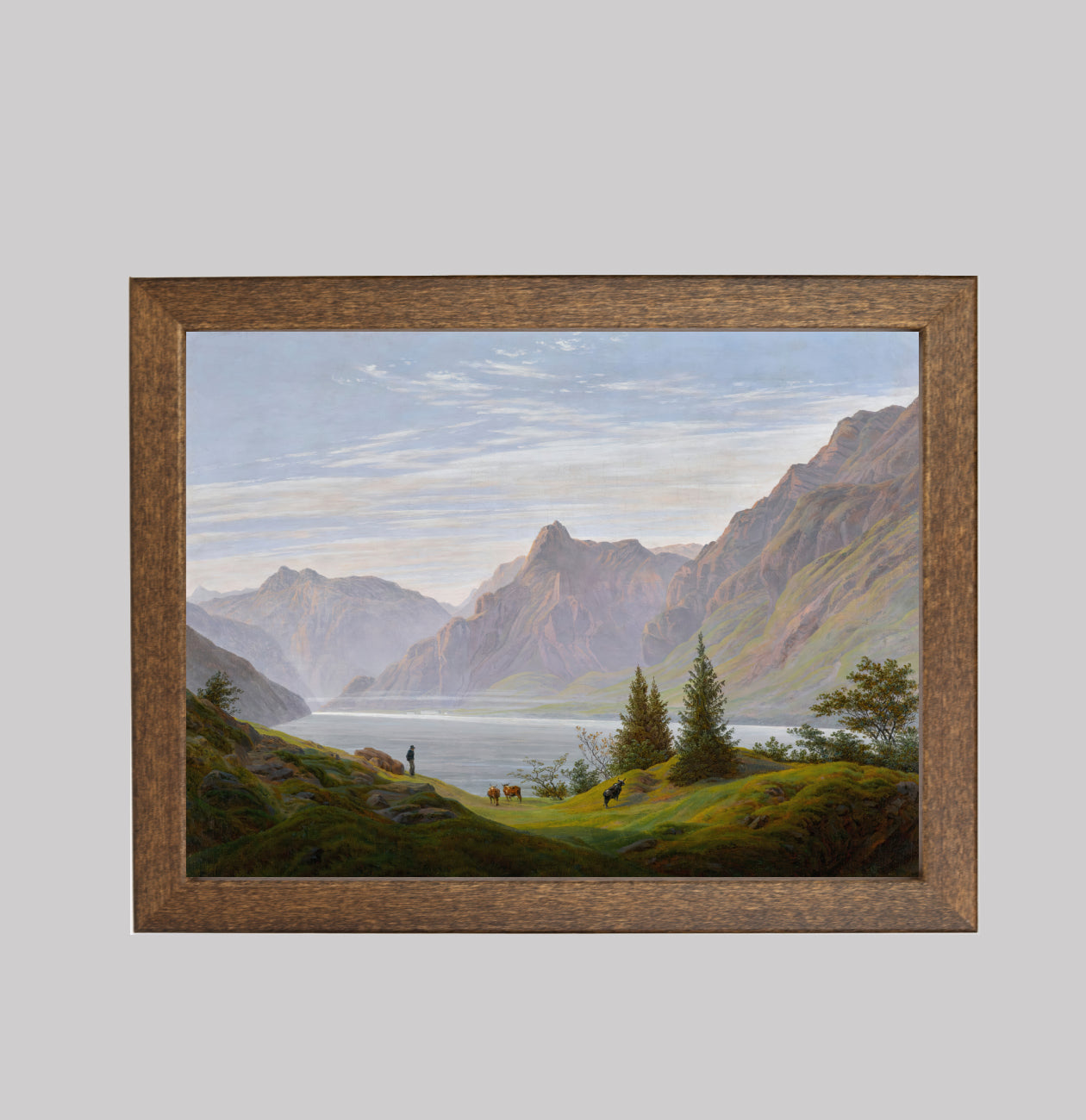 Landscape with the Mountain Lake, Morning