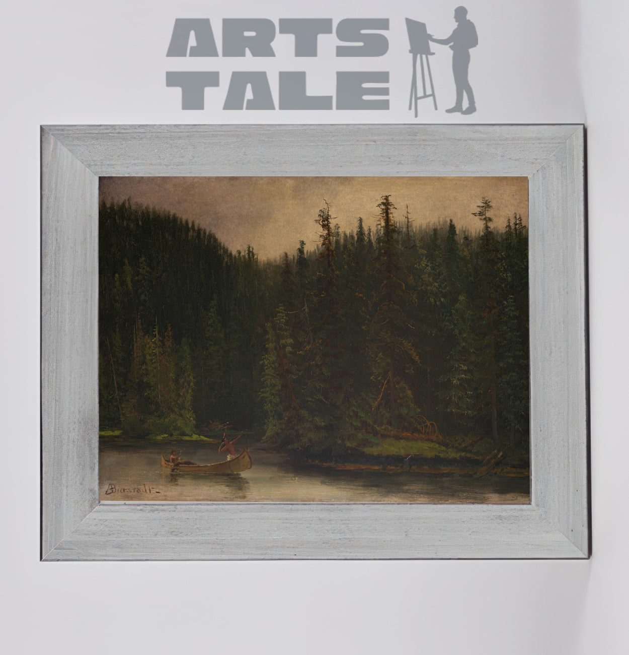 Native American Hunters in Canoe