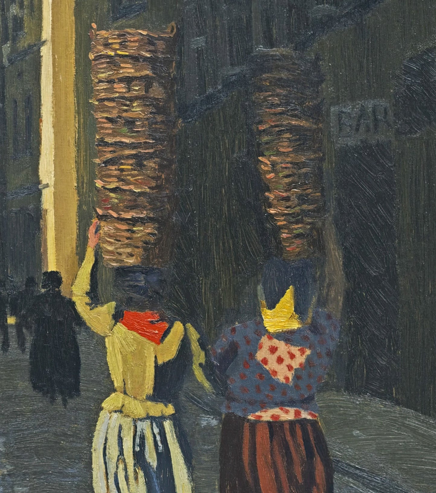 Women Carrying Baskets in Marseille