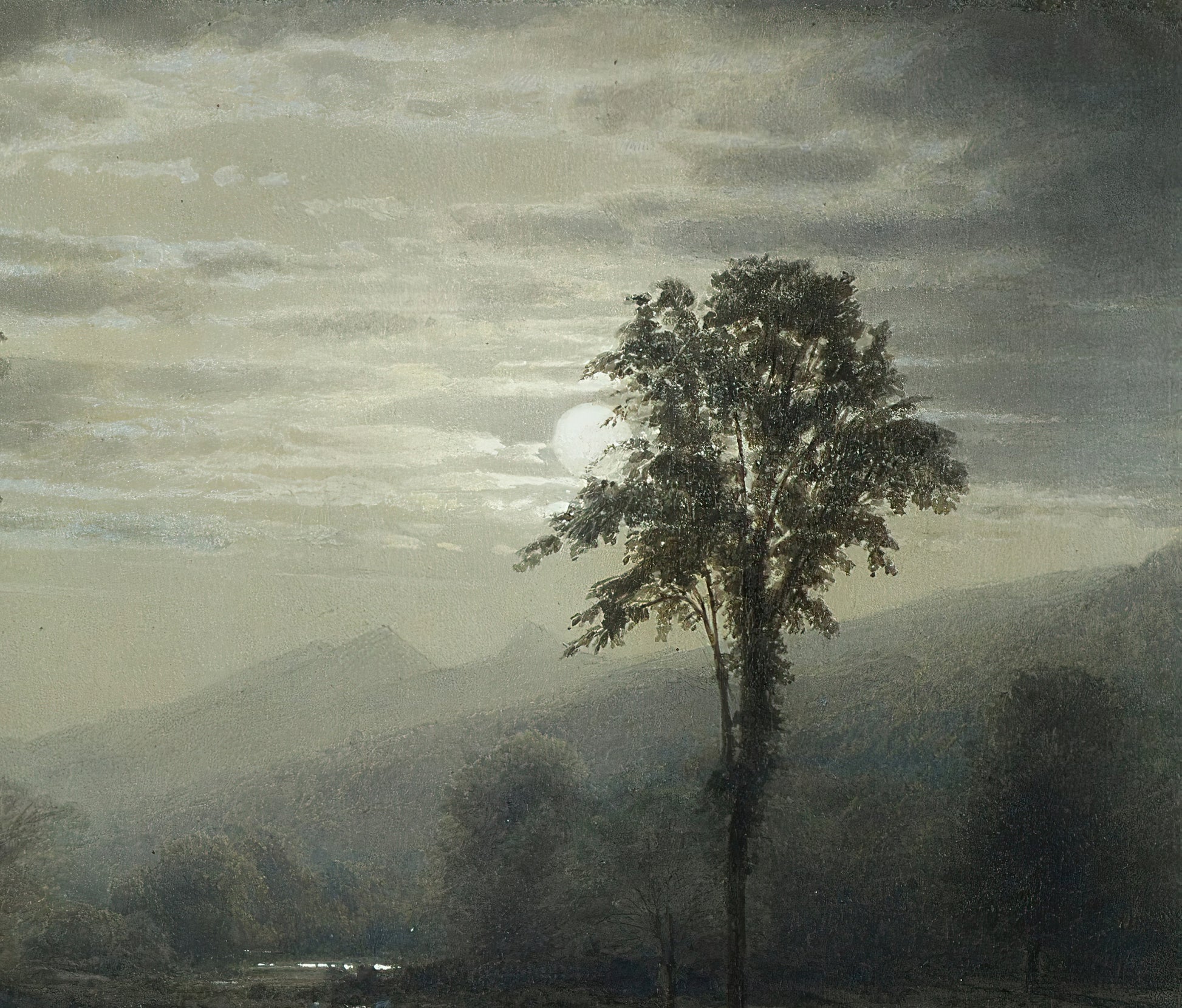 Moonlight on Mount Lafayette