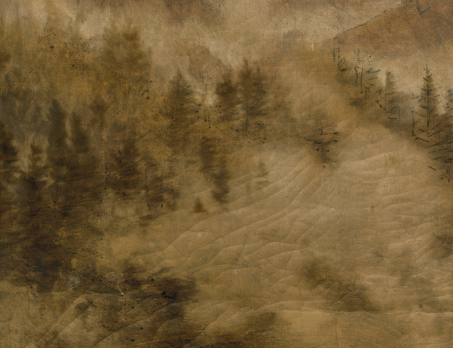 Mountains in the Rising Fog