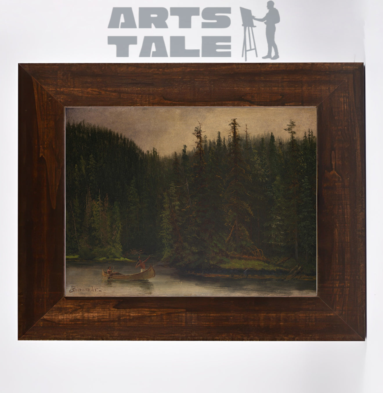 Native American Hunters in Canoe