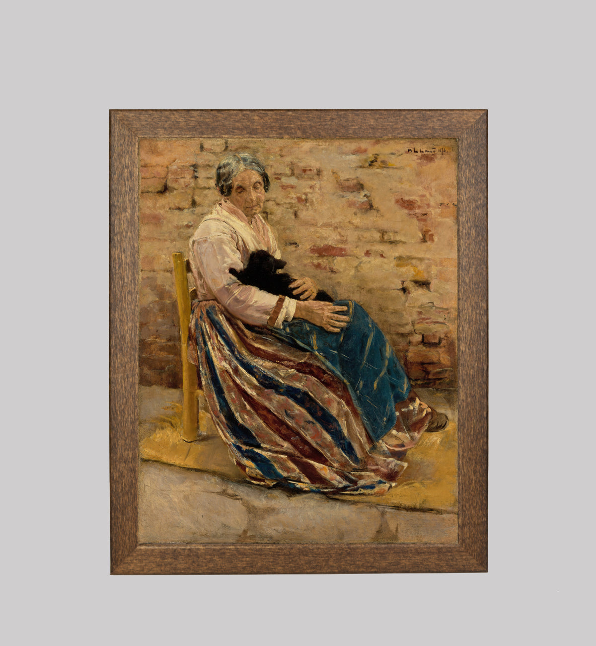 An Old Woman With a Cat