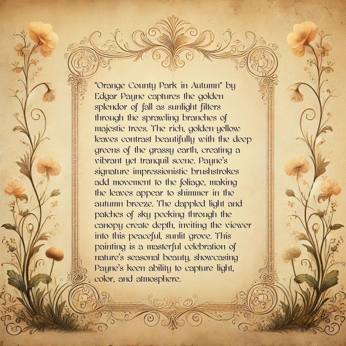 Orange County Park in Autumn