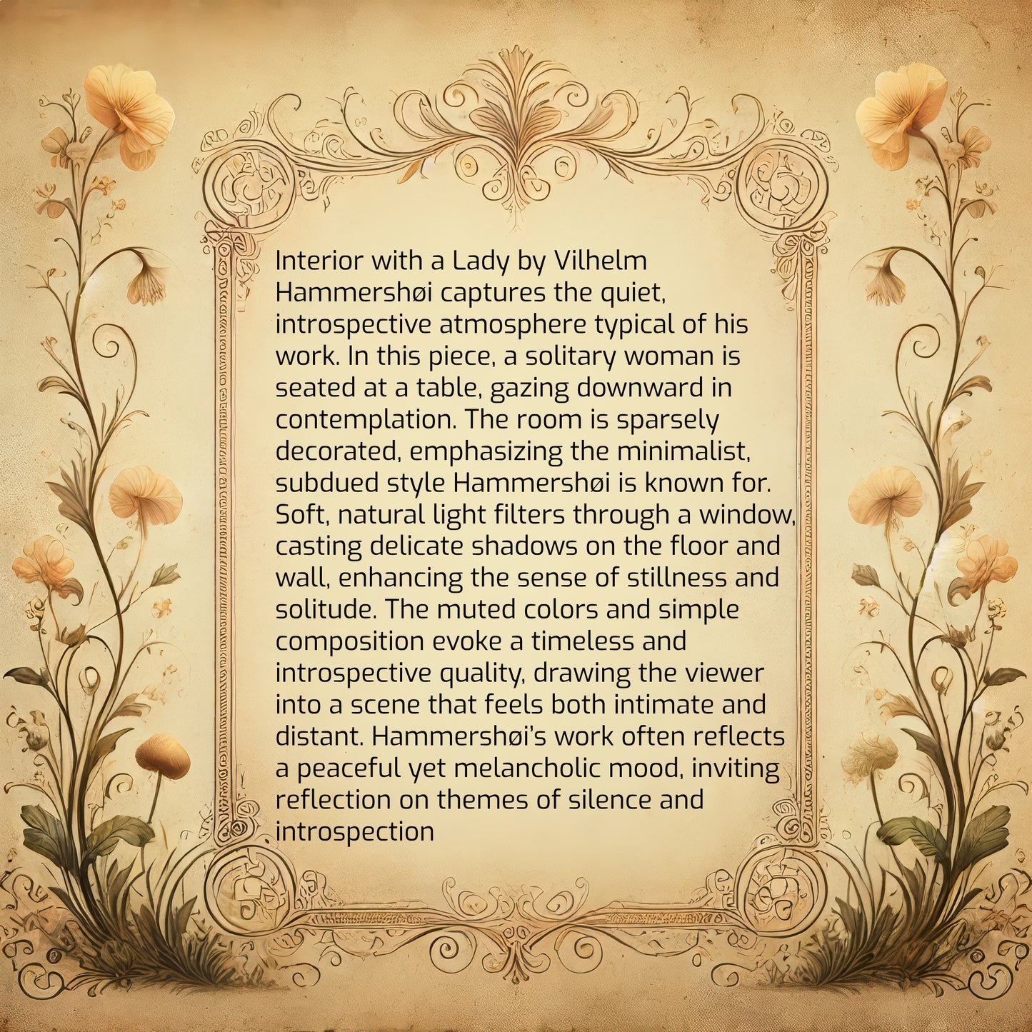 Interior With a Lady