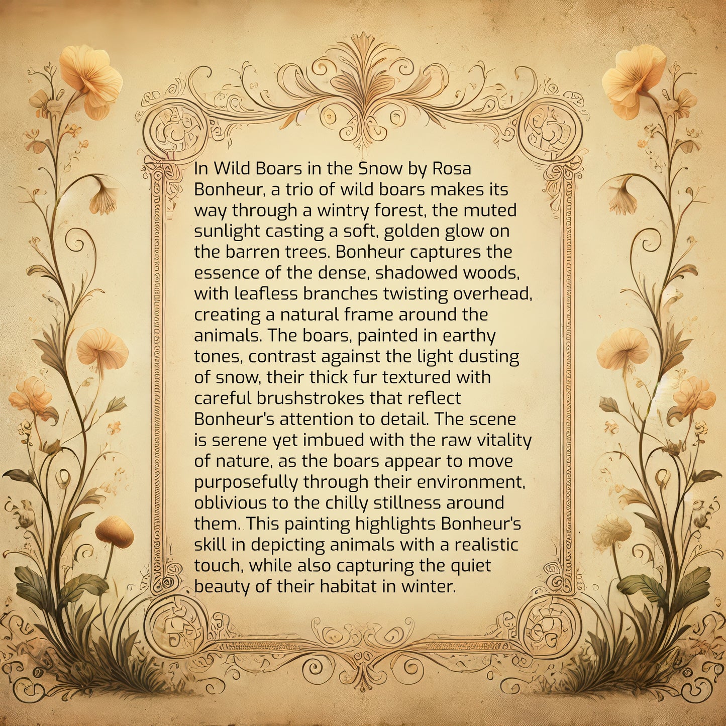 Wild Boars in the Snow