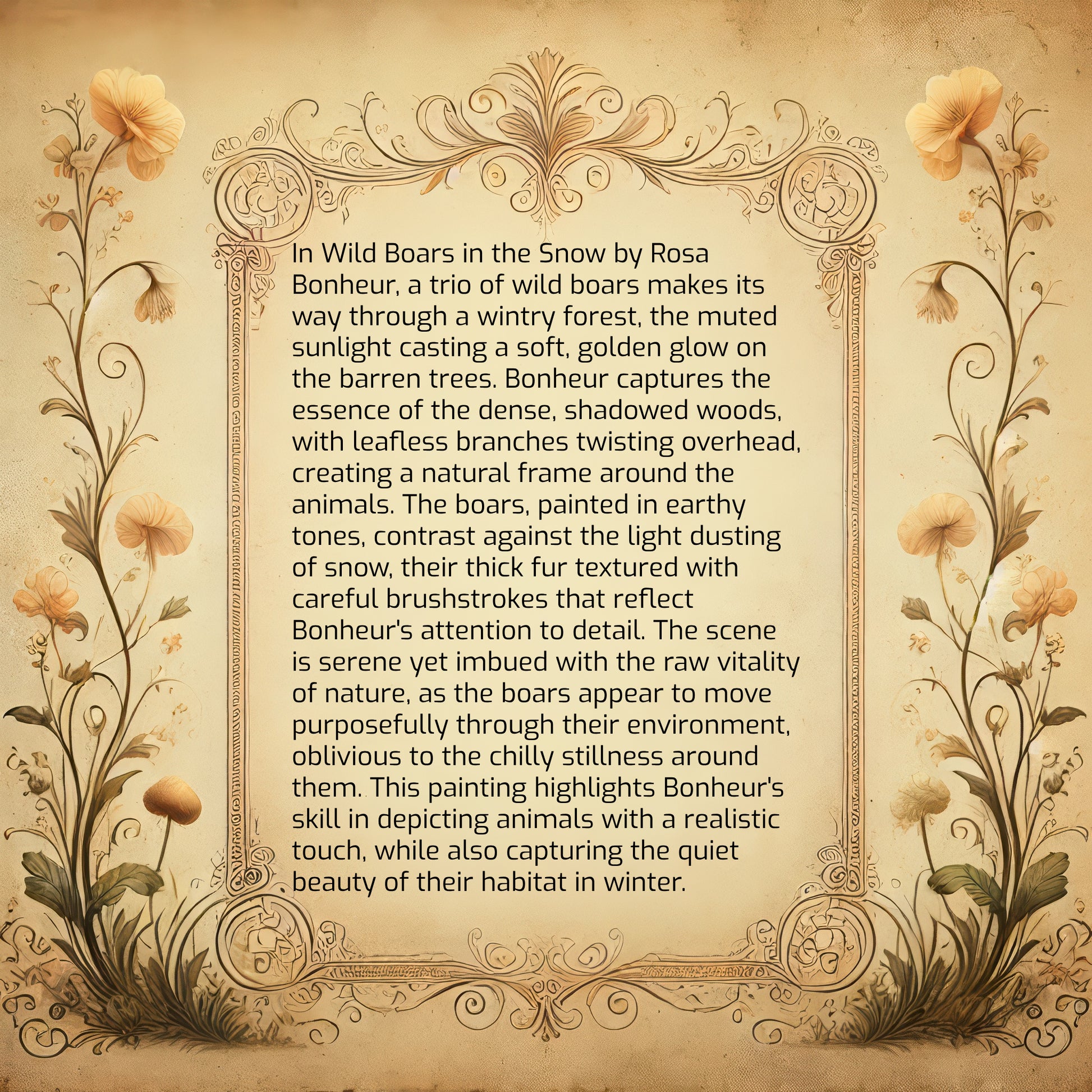 Wild Boars in the Snow