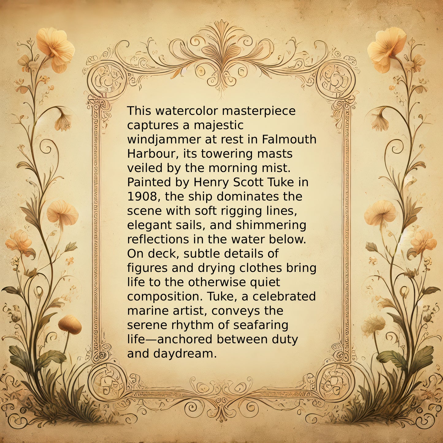 A Windjammer Moored in Falmouth Harbour