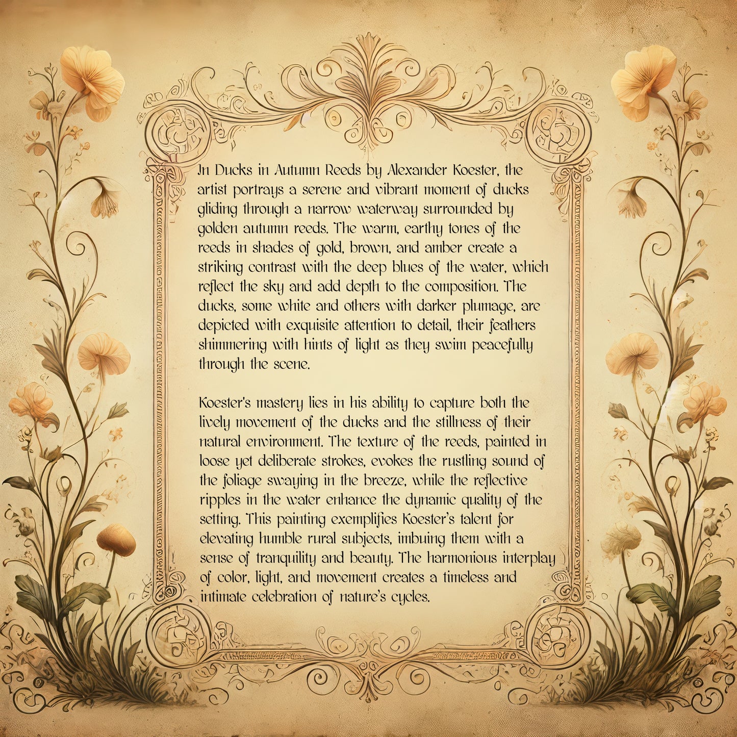 Ducks in Autumn Reeds