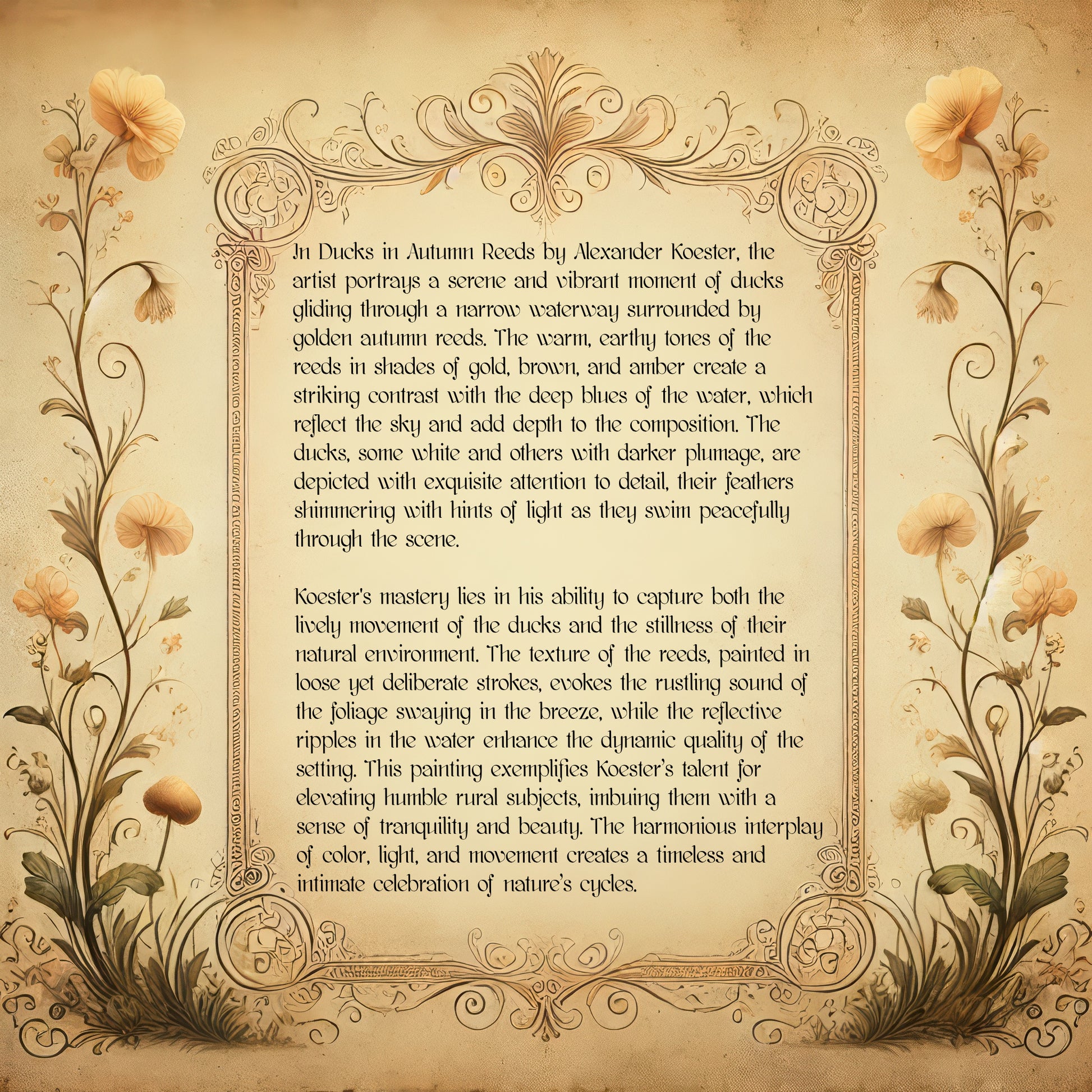 Ducks in Autumn Reeds