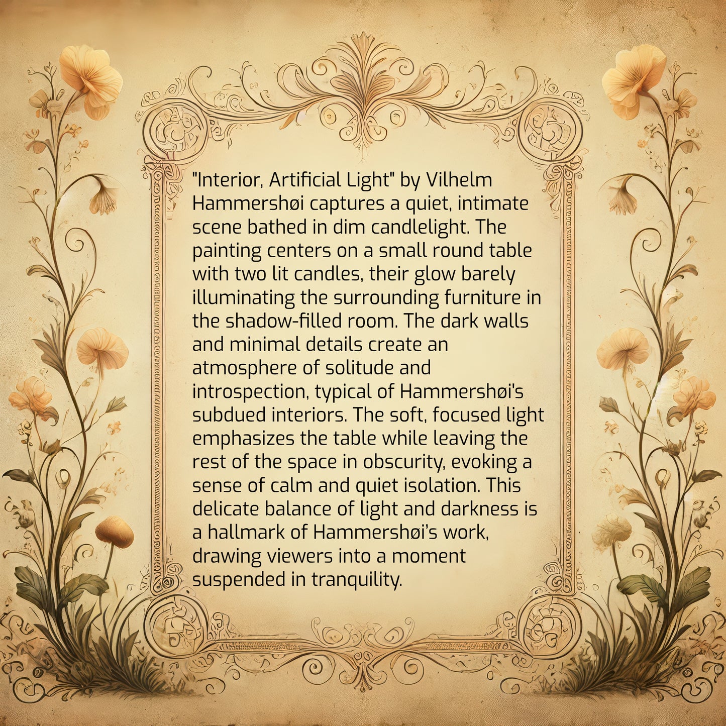 Interior, Artificial Light