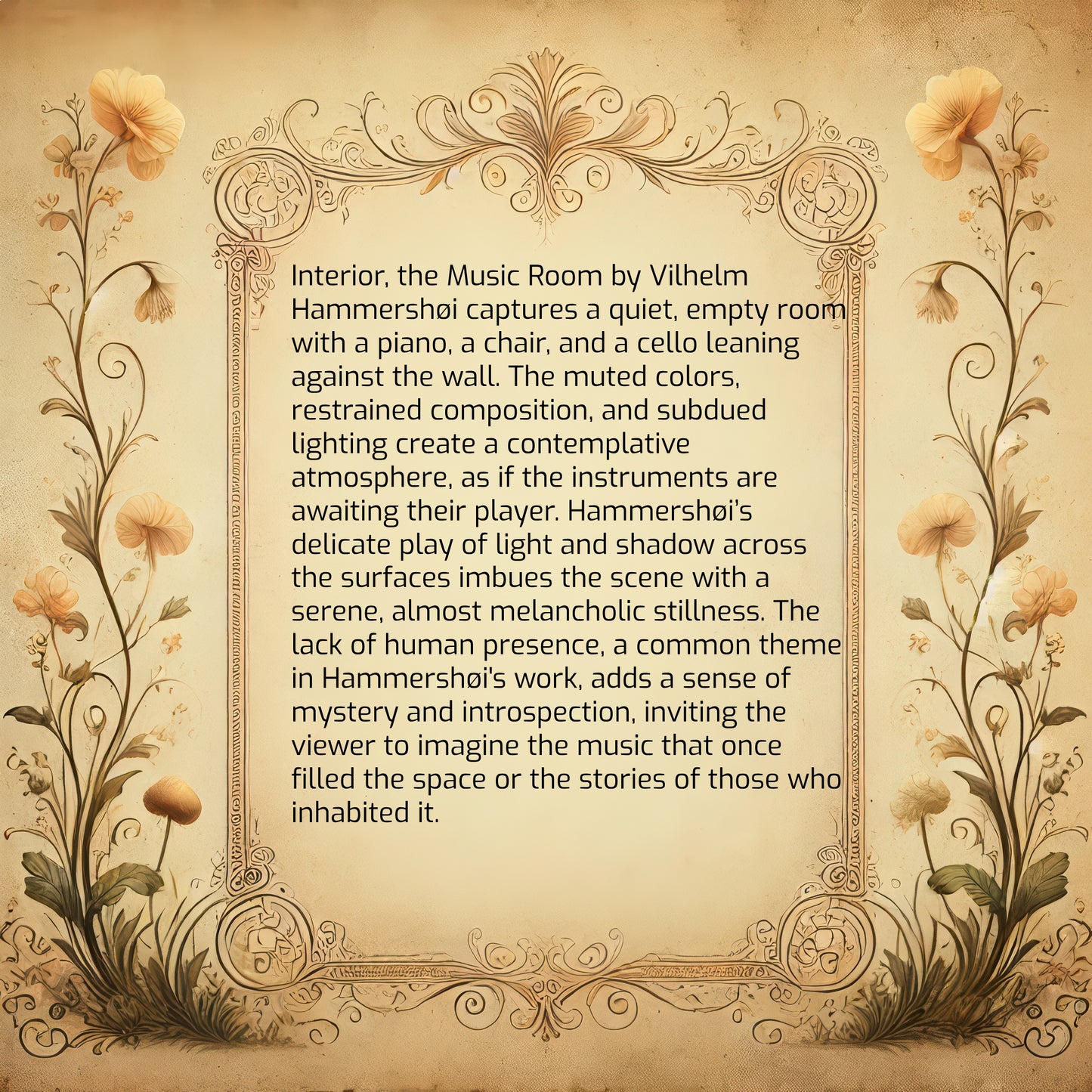 Interior, the Music Room