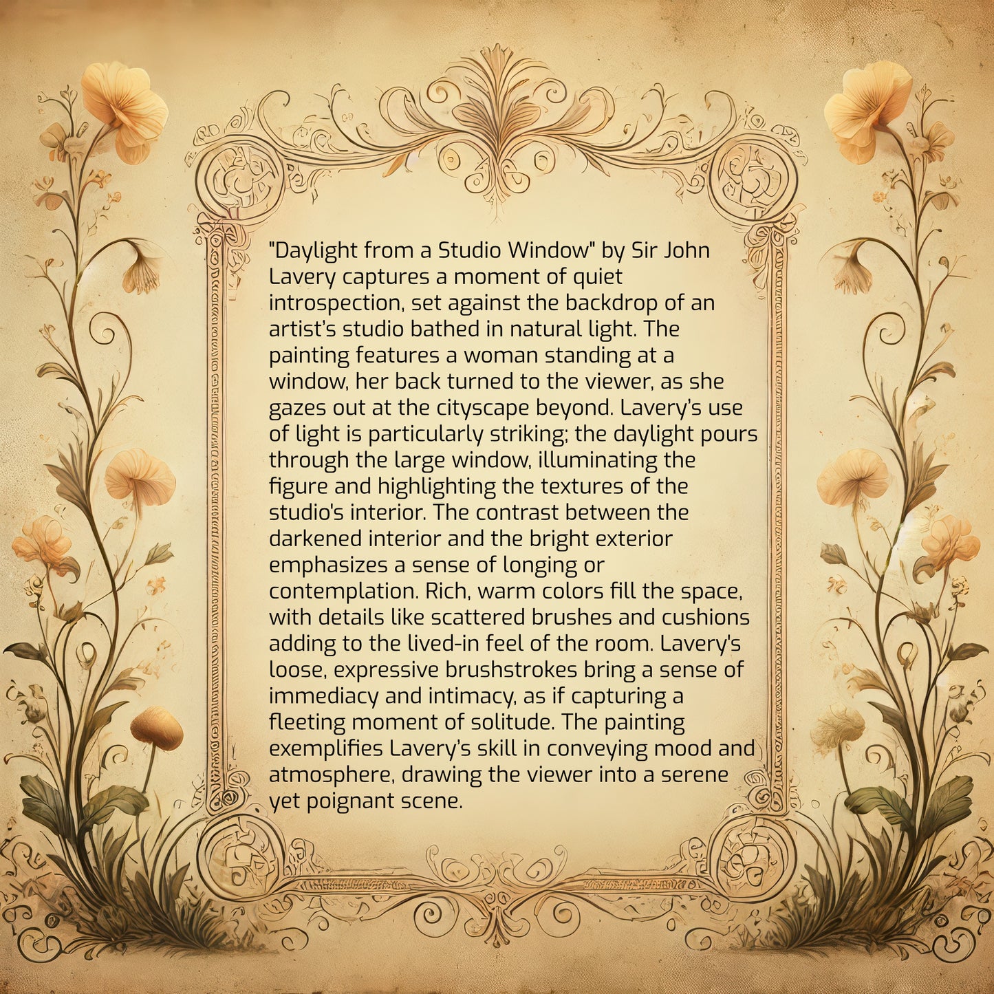 Daylight from a Studio Window