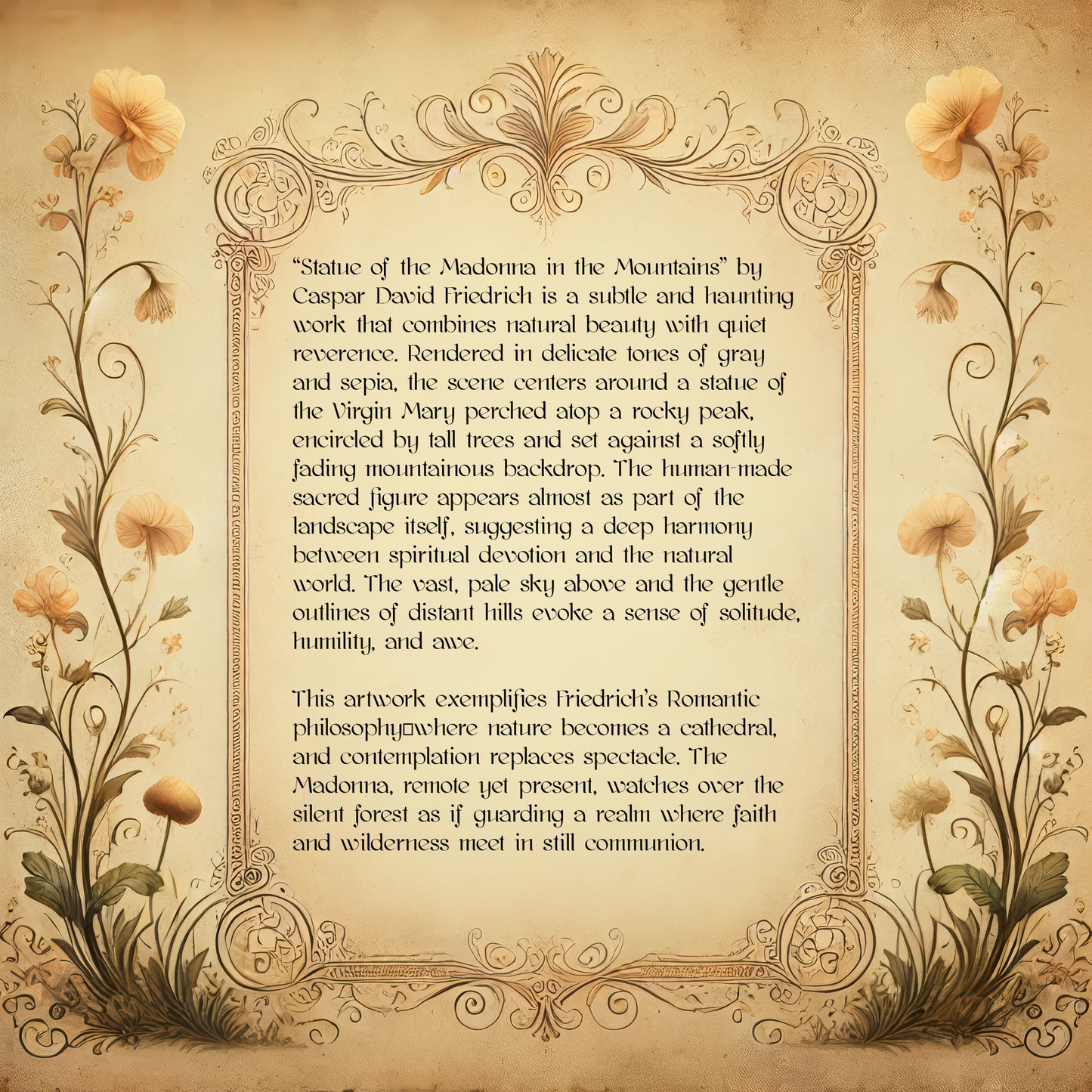 Statue of the Madonna in the Mountains