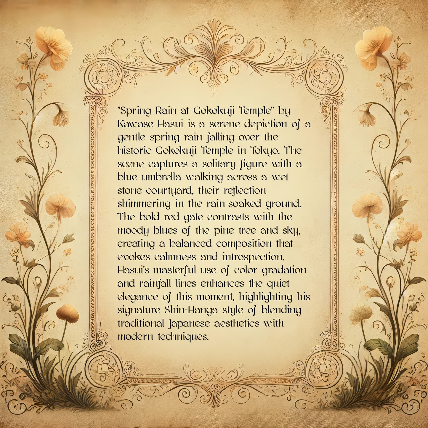 Spring Rain at Gokokuji Temple