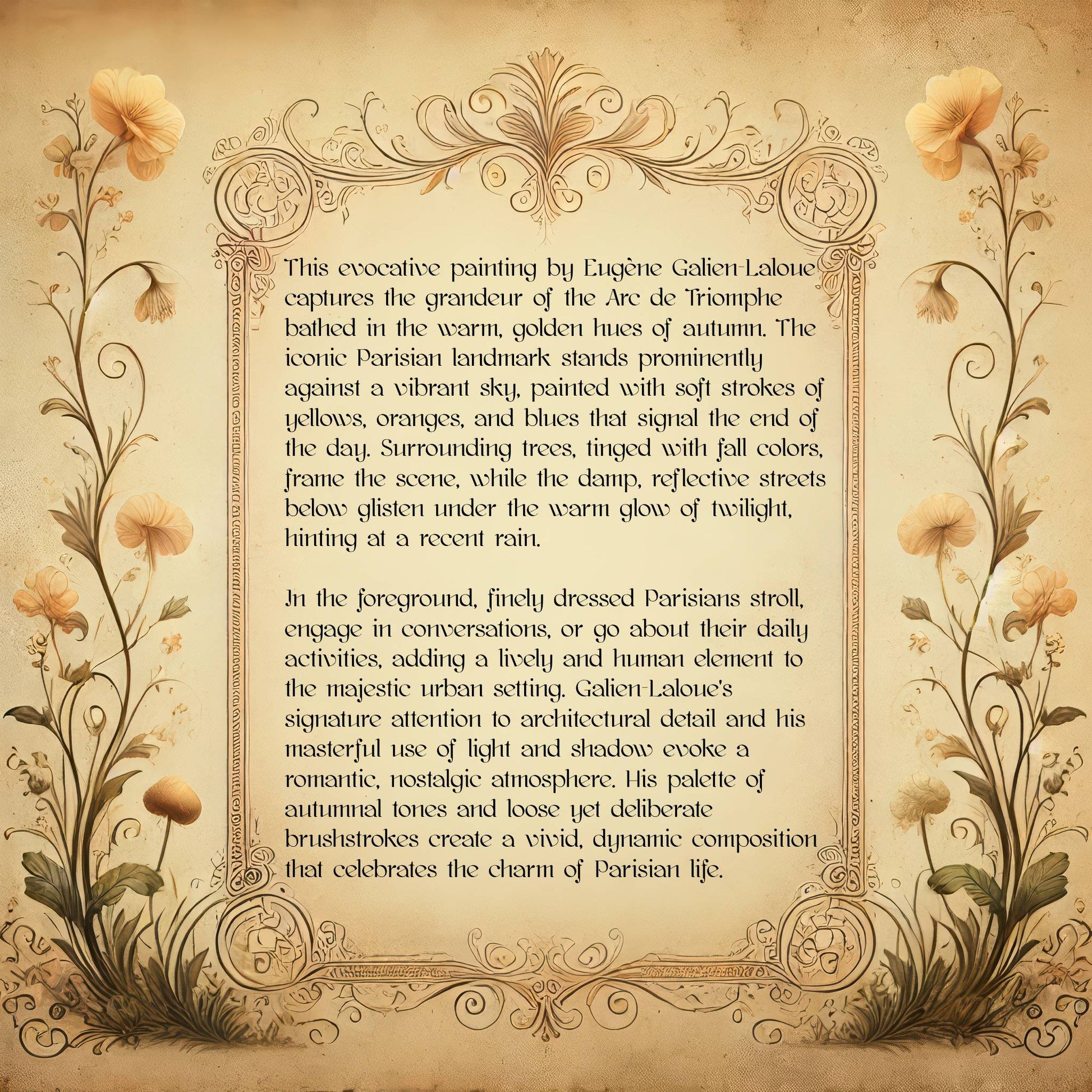 Arc de Triomphe in the Fall