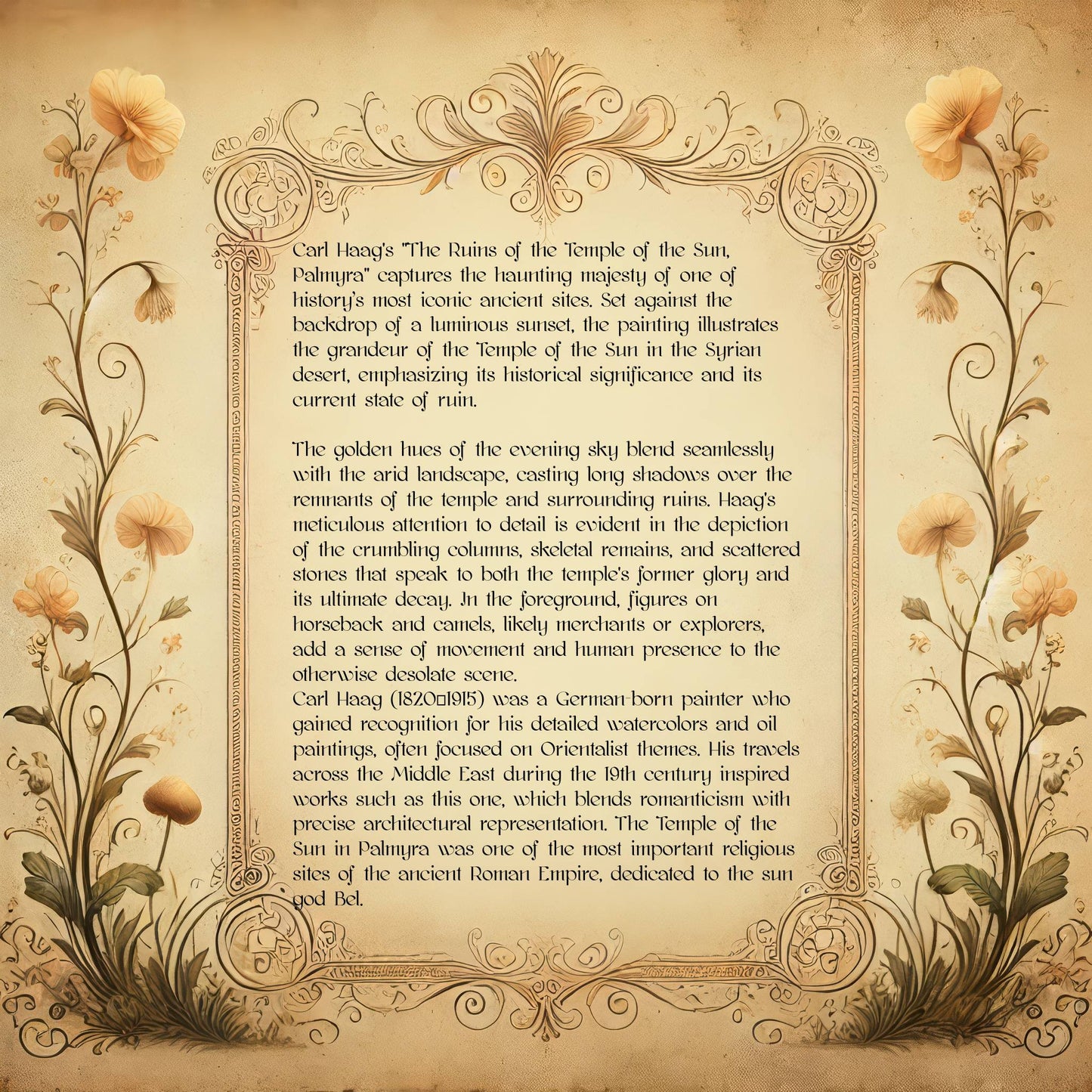 The Ruins of the Temple of the Sun, Palmyra