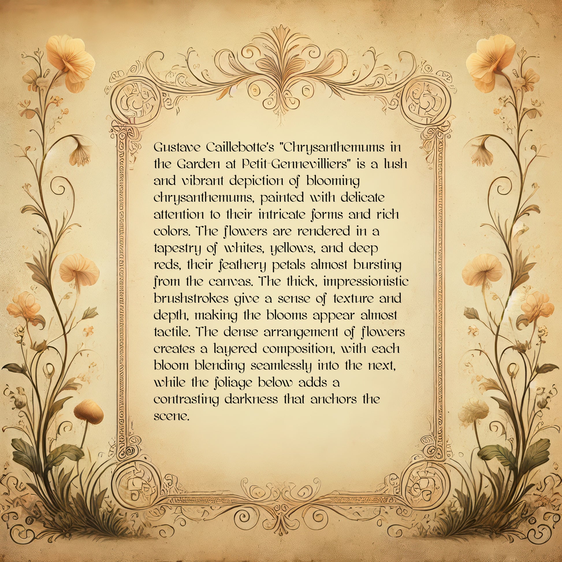 Chrysanthemums in the Garden at Petit-Gennevilliers