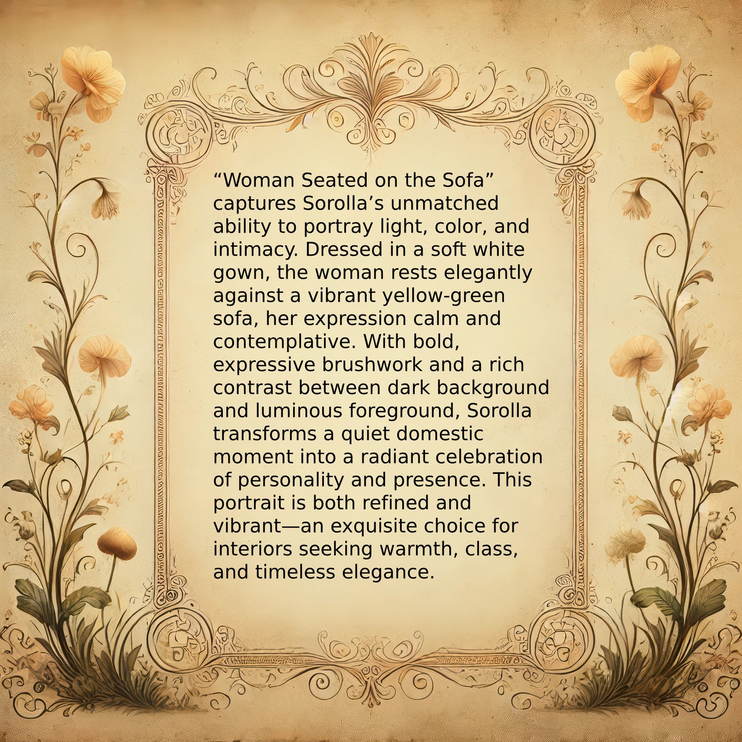 Woman Seated on the Sofa