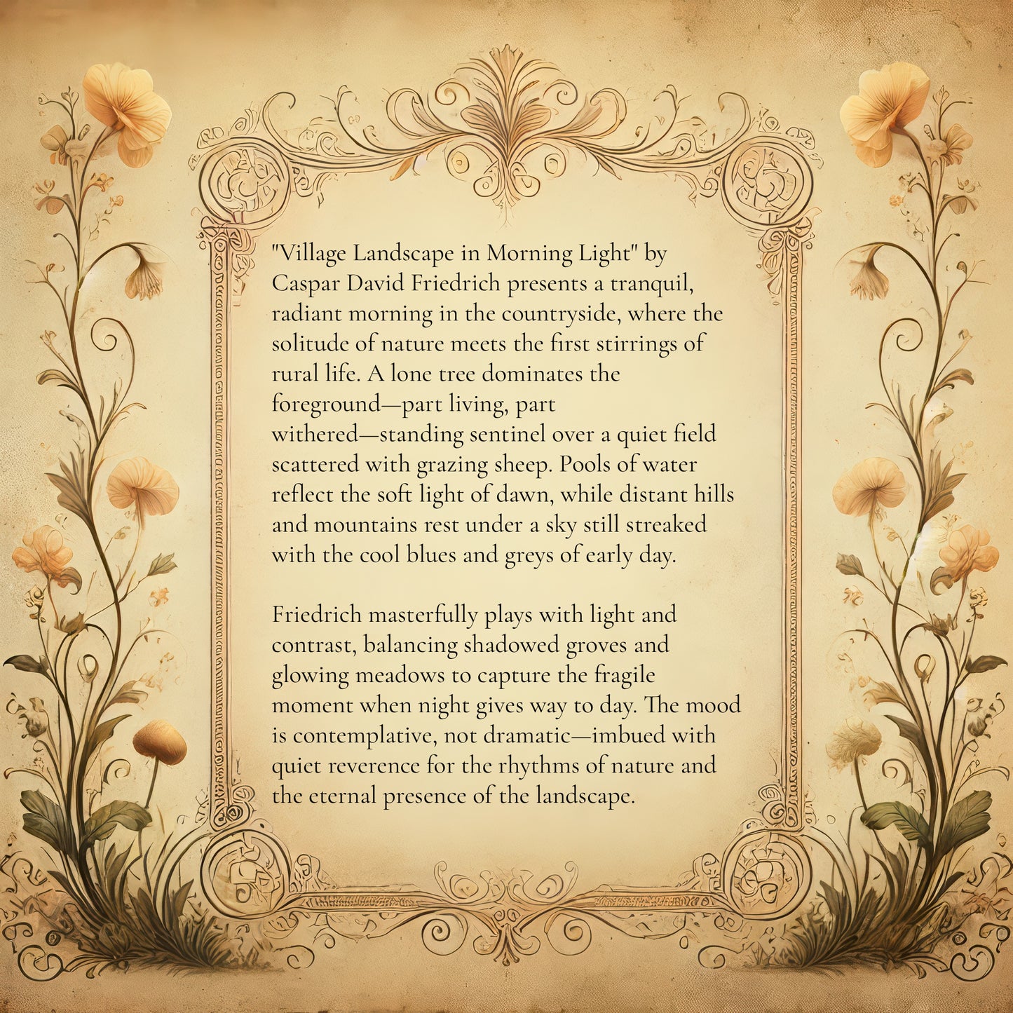 Village Landscape in Morning Light