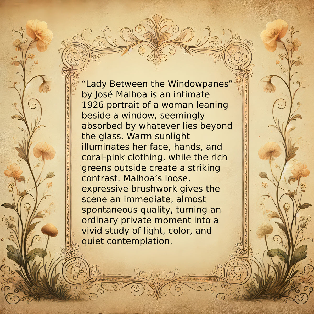 Lady Between the Windowpanes
