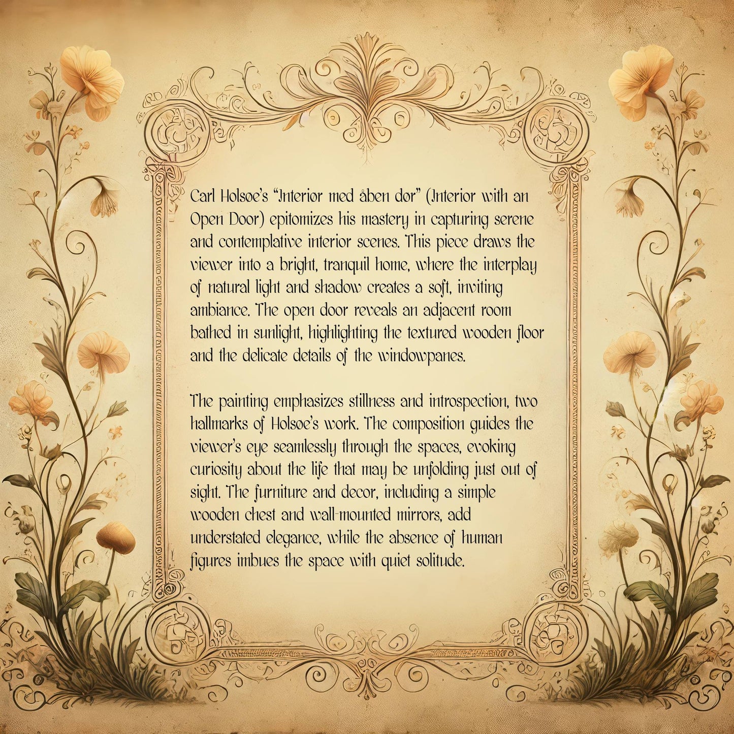 Interior with an Open Door