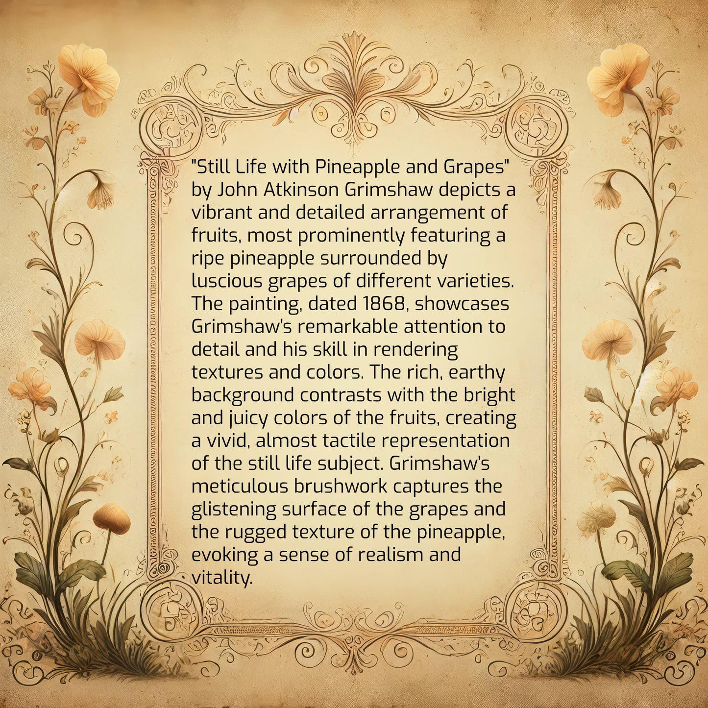 Still Life with Pineapple and Grapes