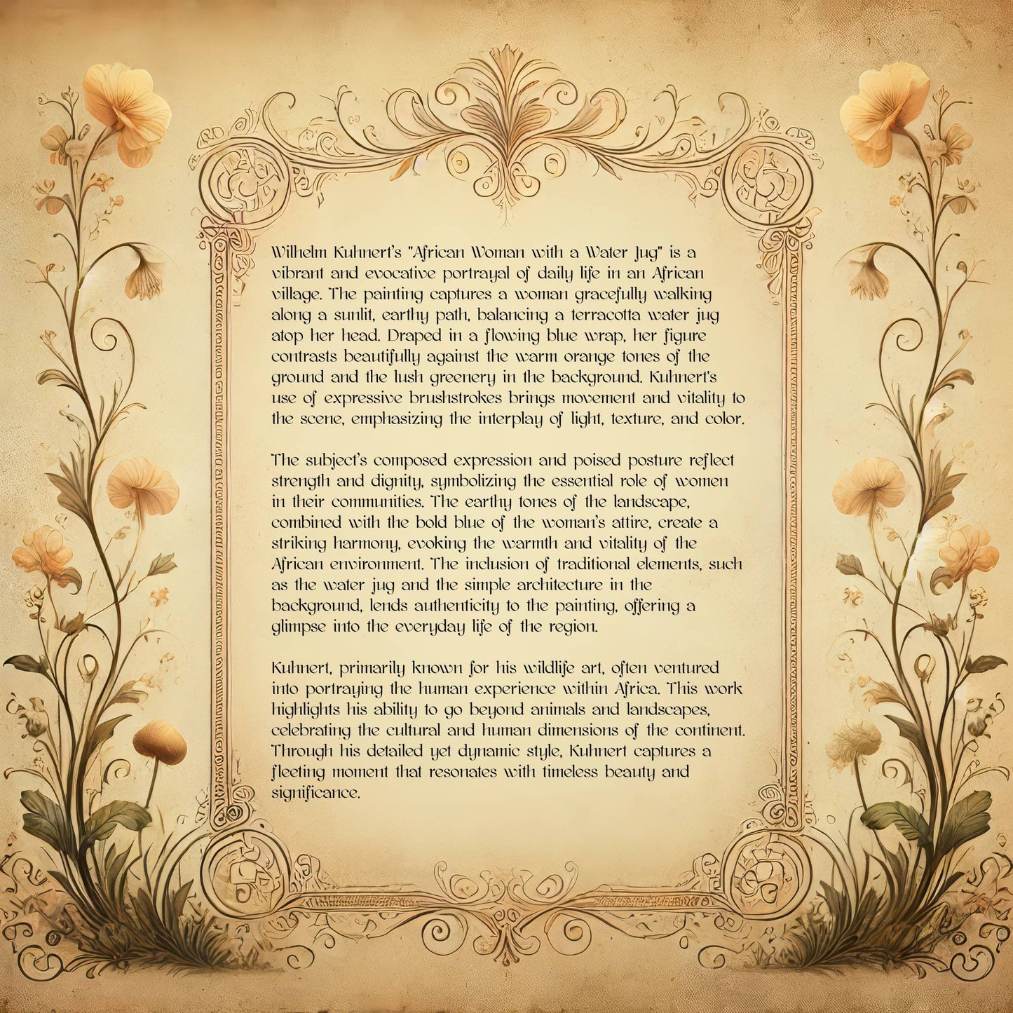 African Woman with a Water Jug