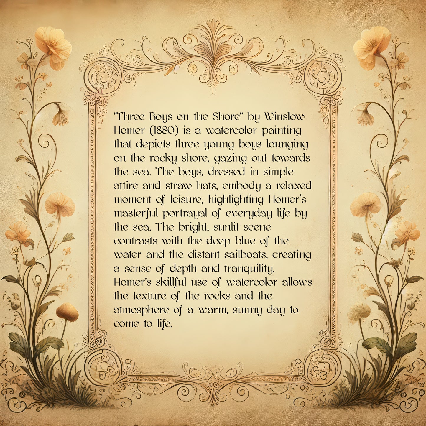 Three Boys on the Shore