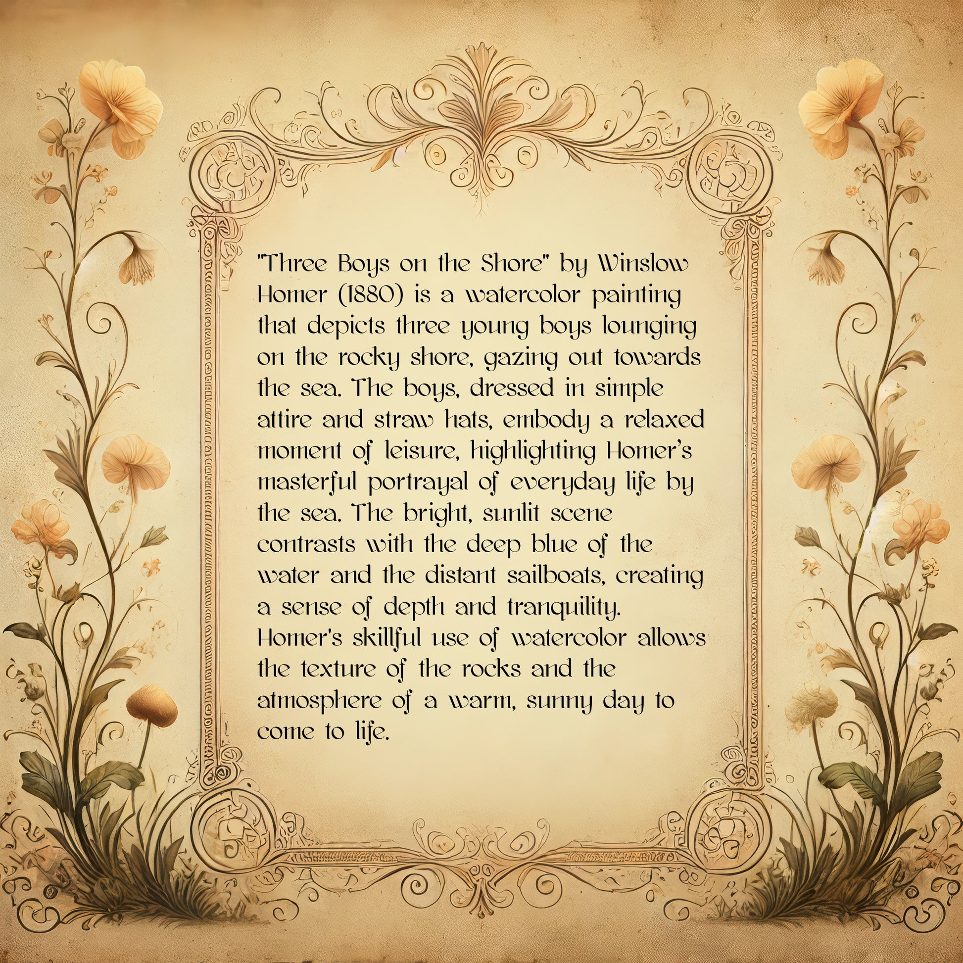 Three Boys on the Shore