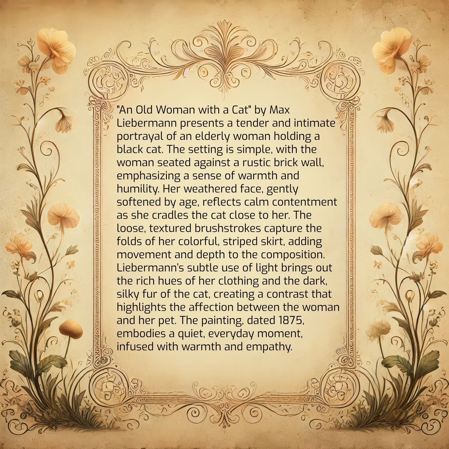 An Old Woman With a Cat