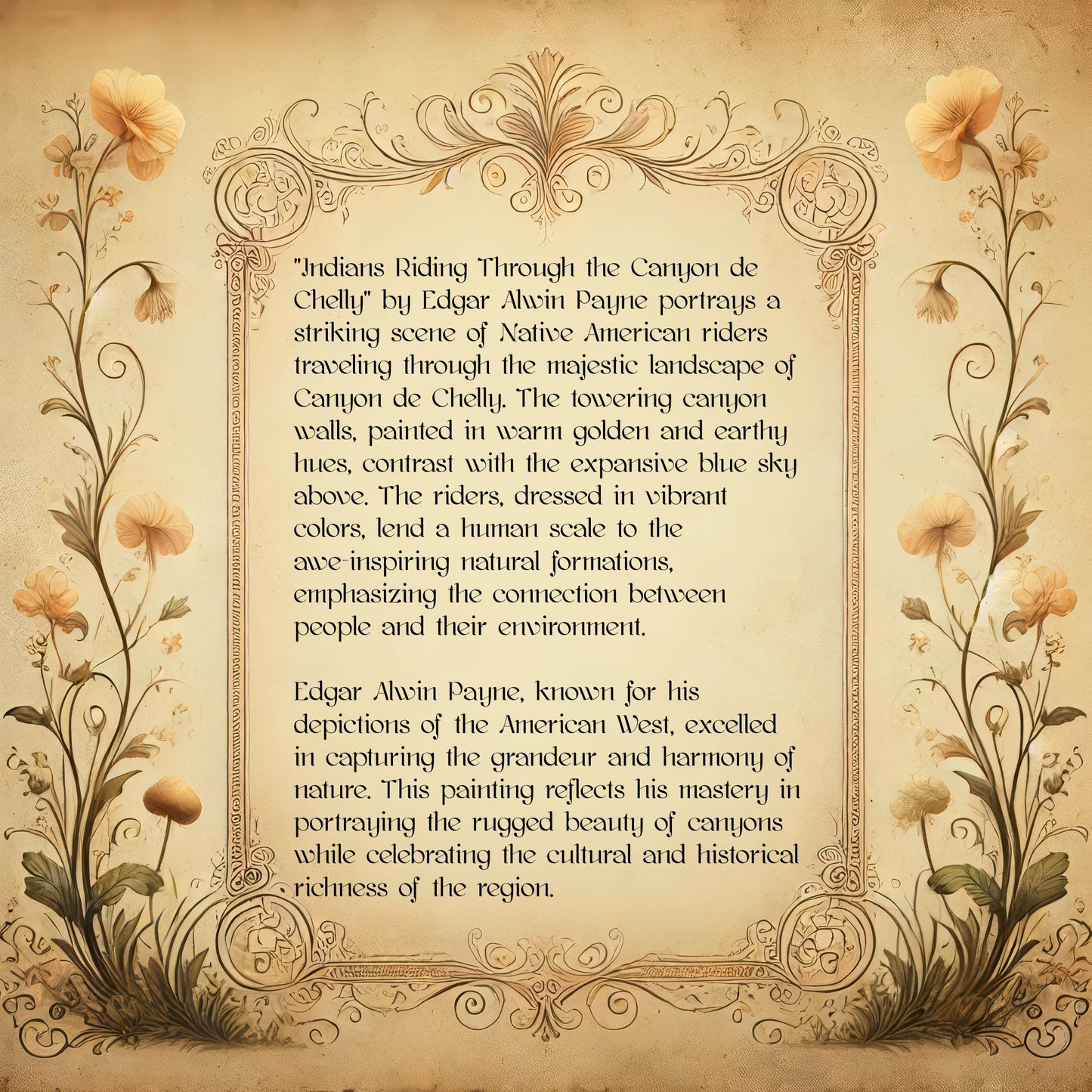 Indians Riding Through the Canyon de Chelly