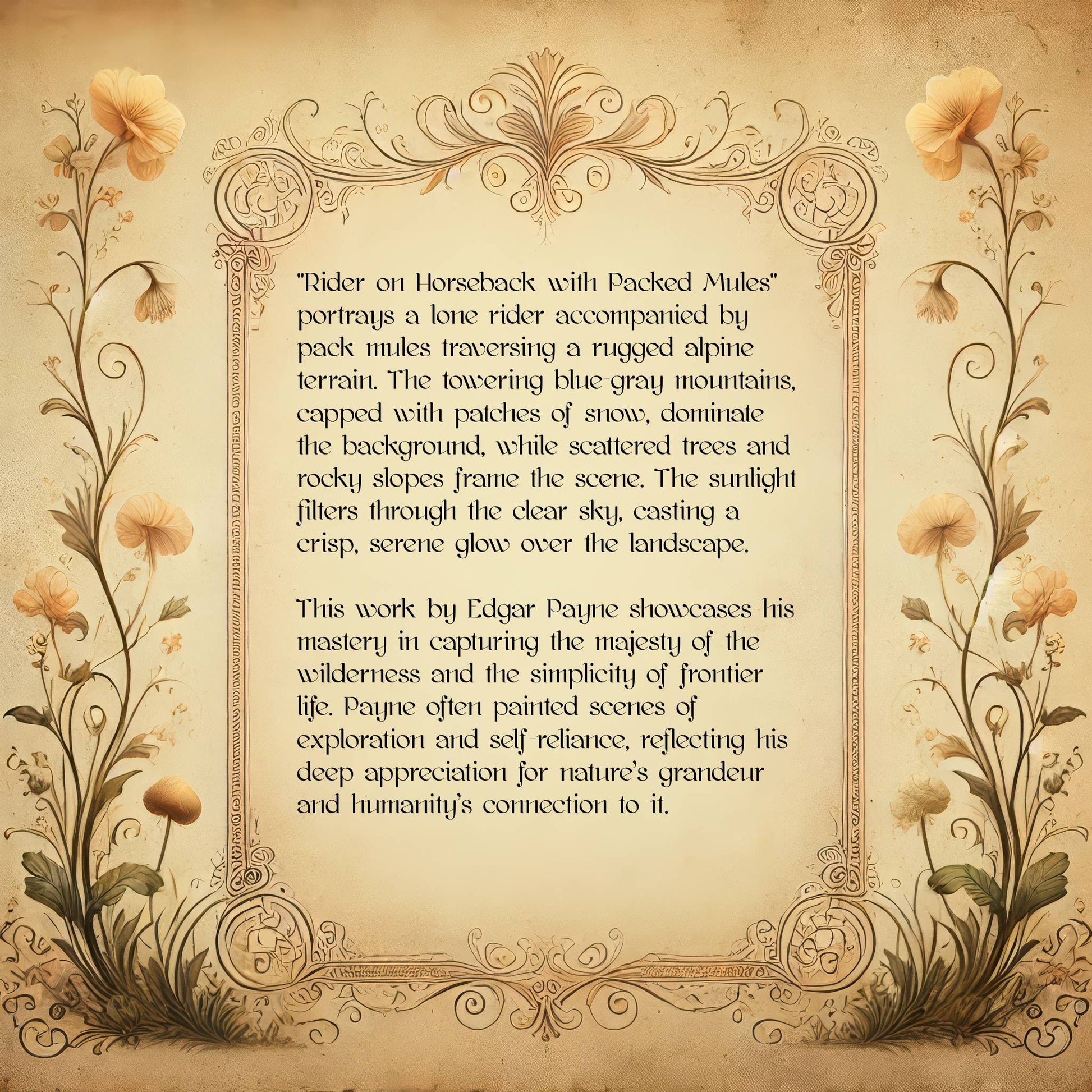 Rider on Horseback with Packed Mules