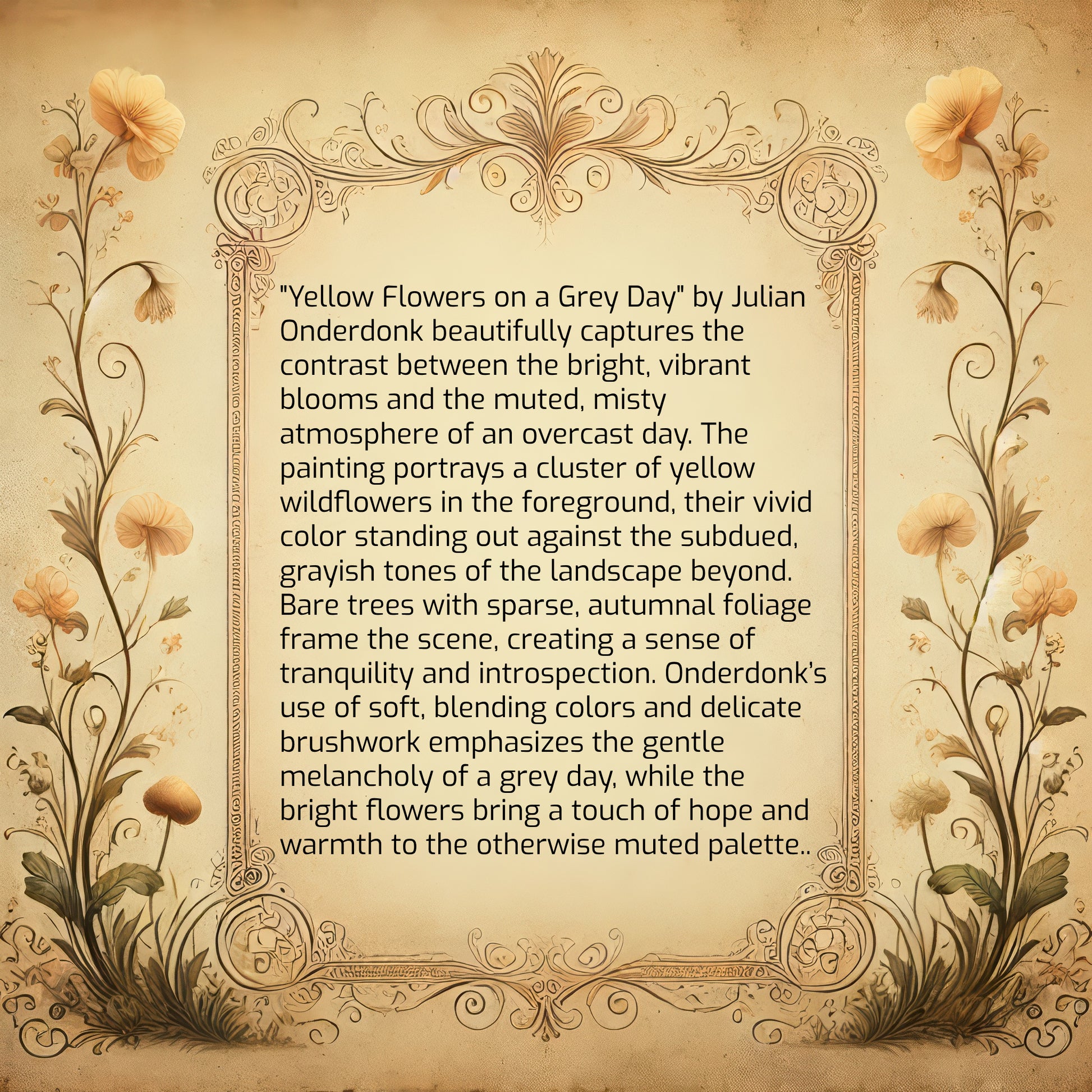 Yellow Flowers on a Grey Day