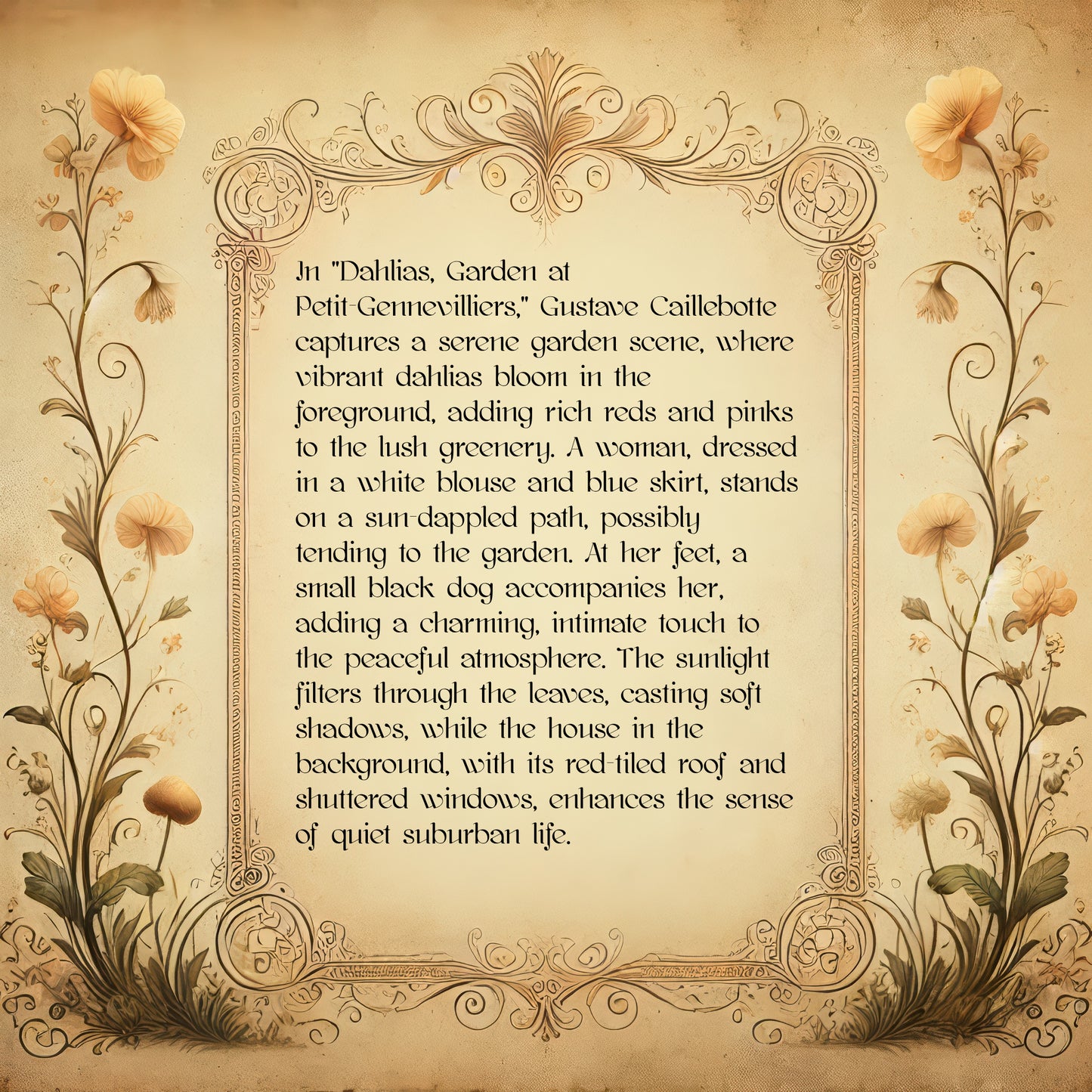 Dahlias, Garden at Petit-Gennevilliers