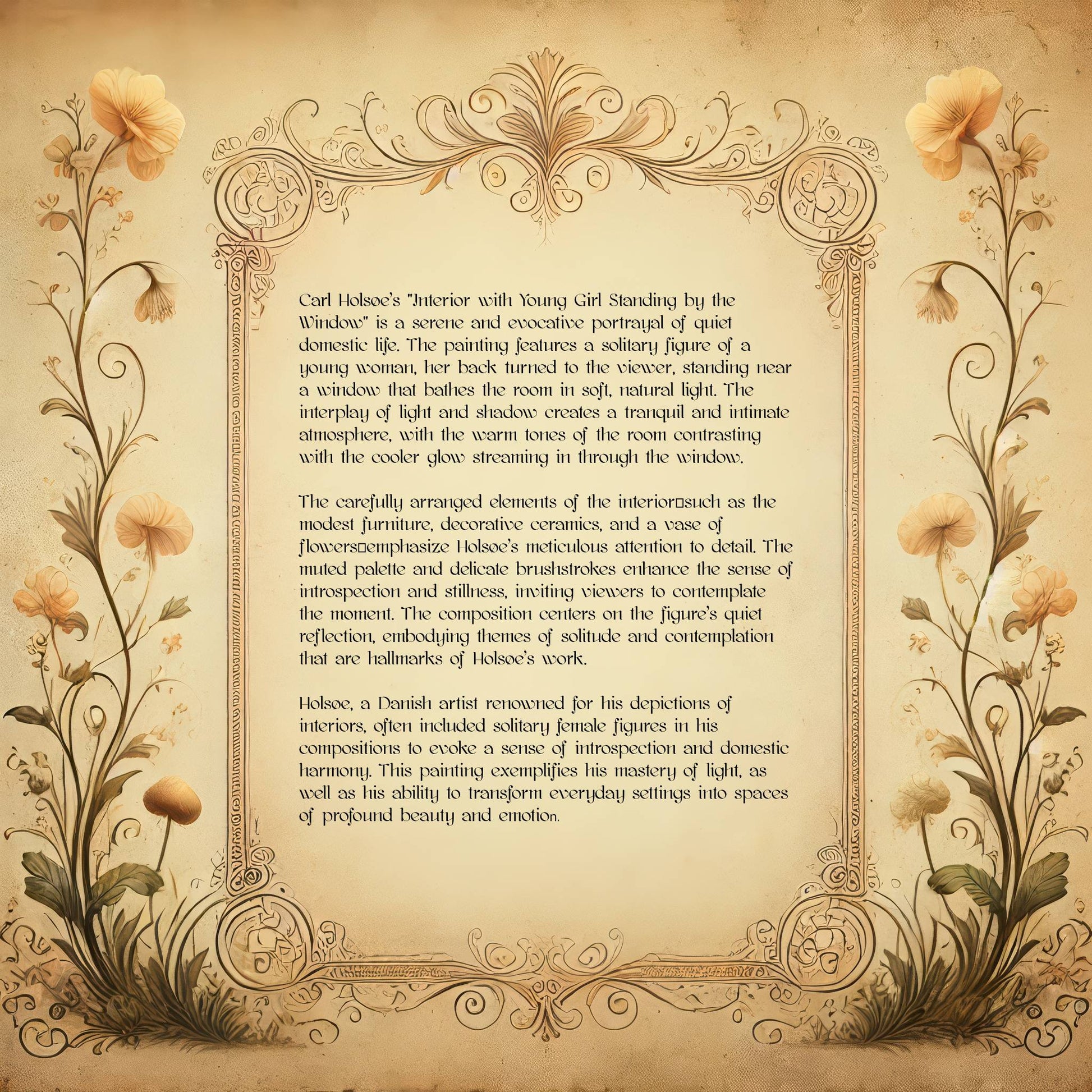 Interior with Young Girl Standing by the Window