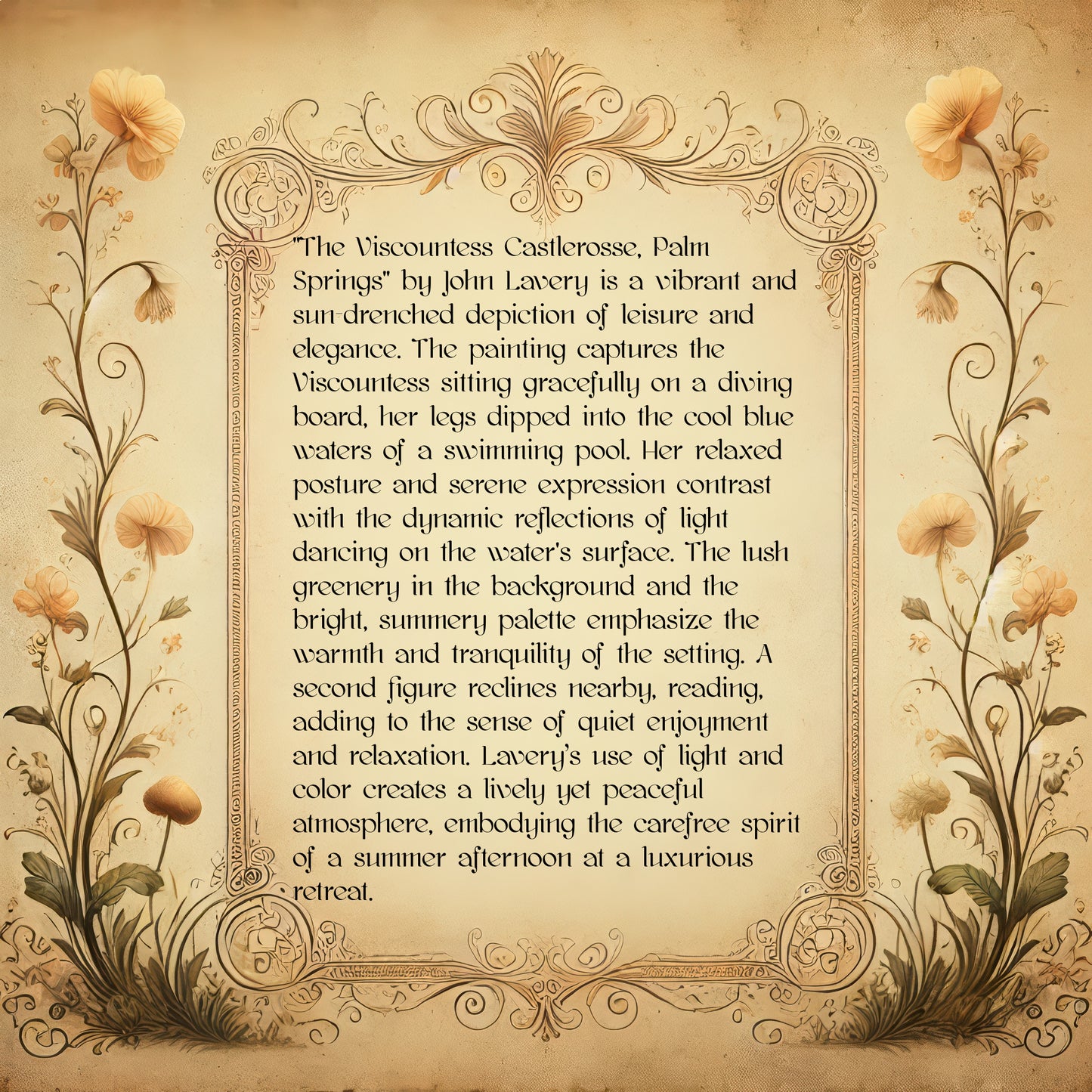 The Viscountess Castlerosse, Palm Springs