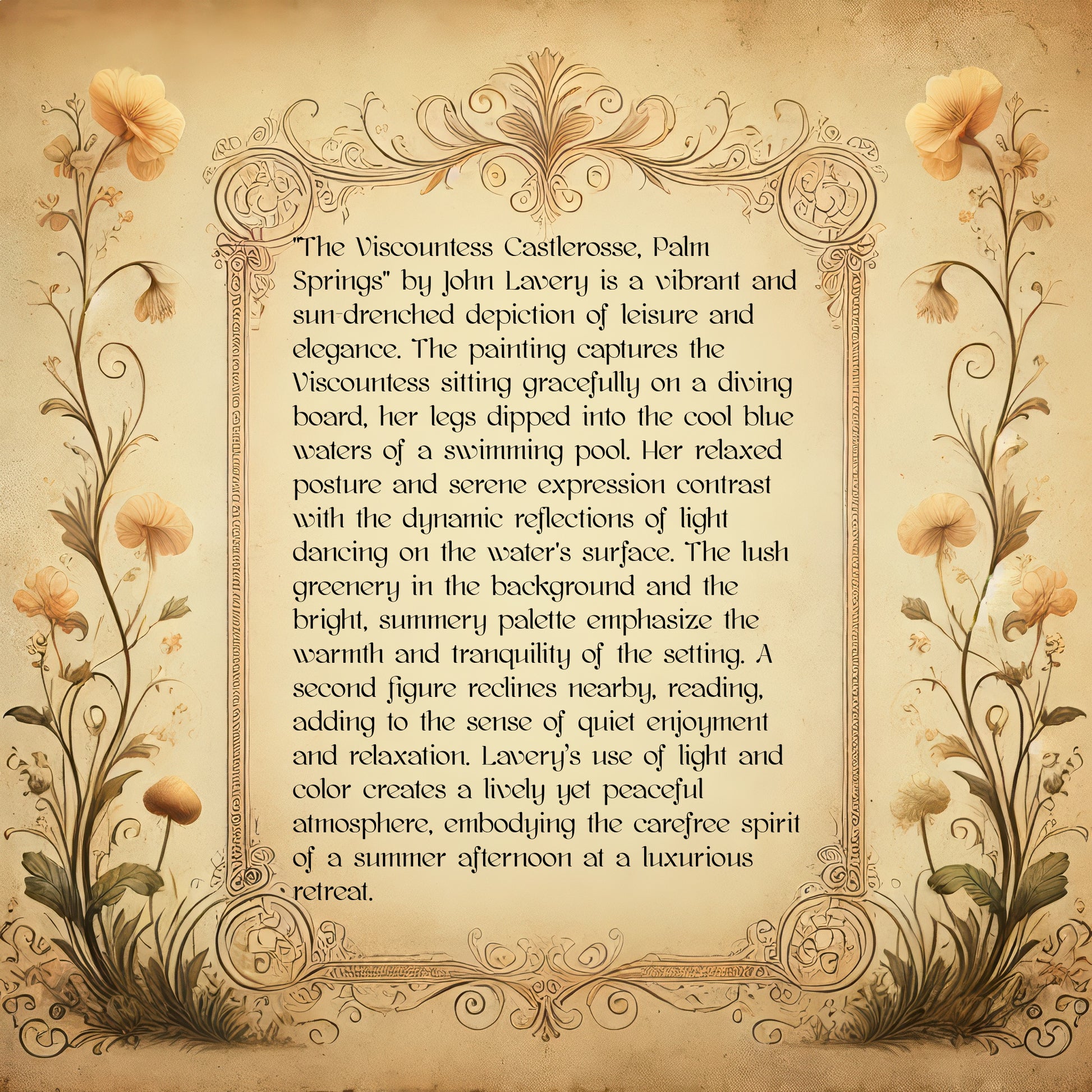 The Viscountess Castlerosse, Palm Springs