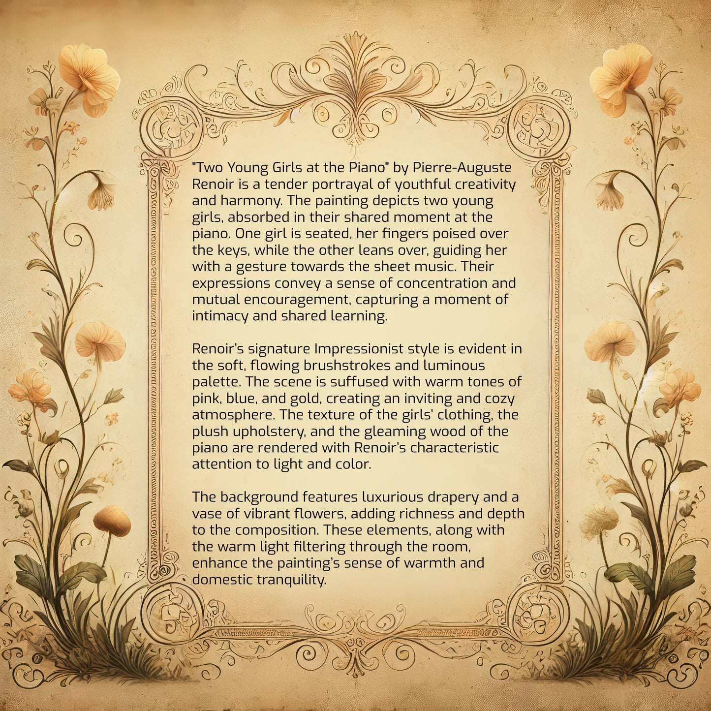 Two Young Girls at the Piano