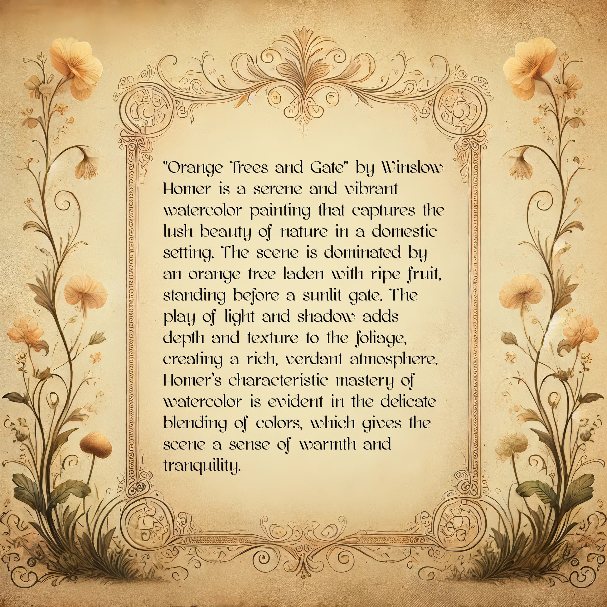 Orange Trees and Gate