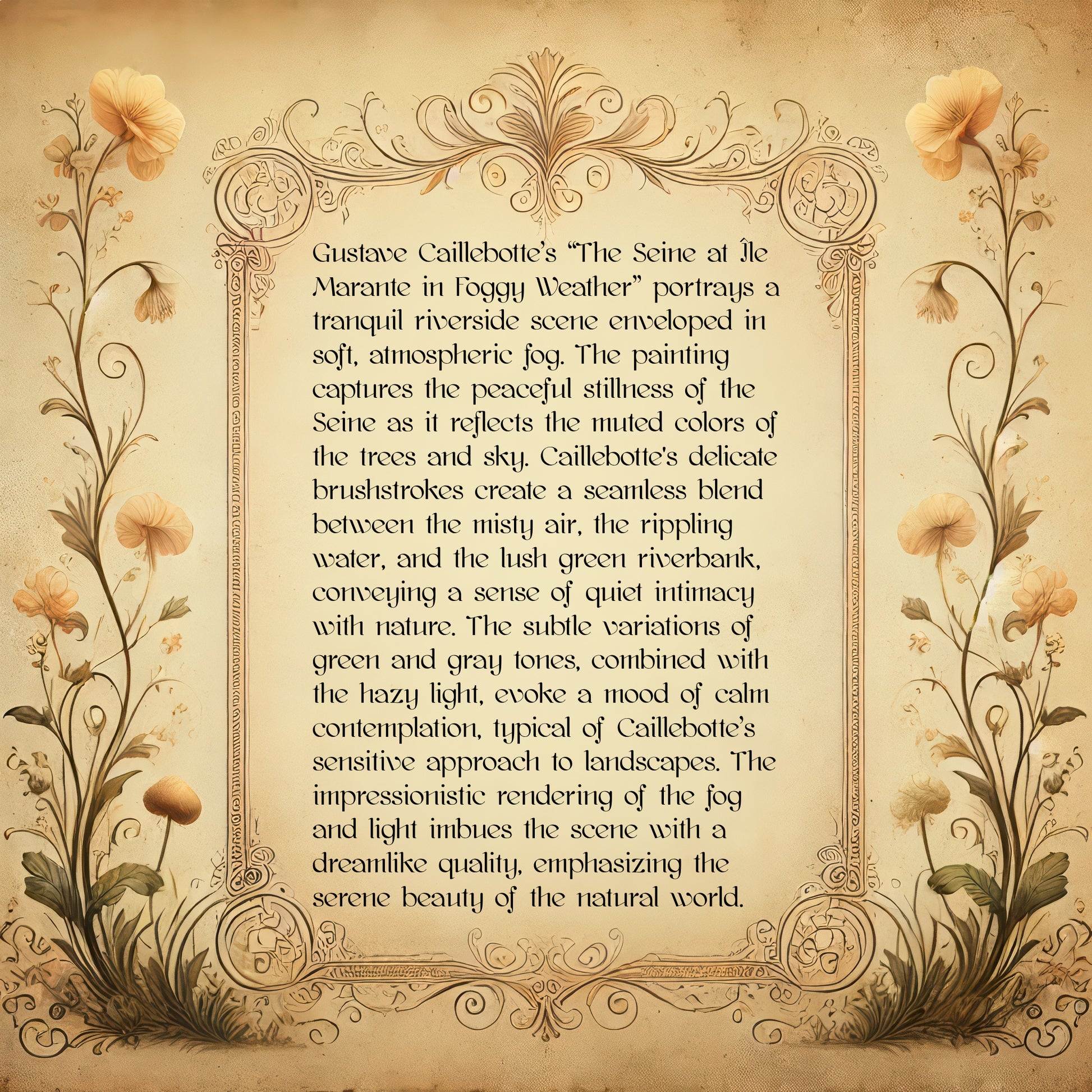 The Seine at Île Marante in Foggy Weather