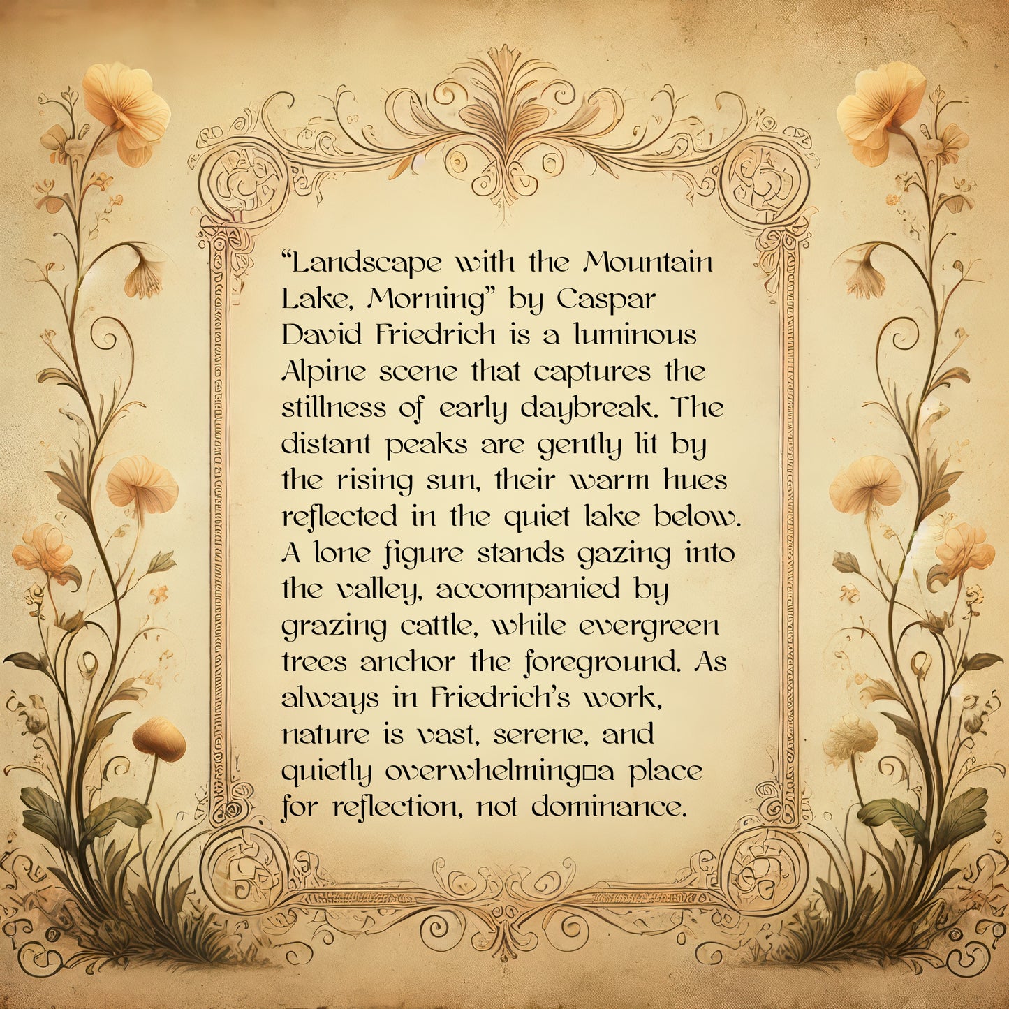 Landscape with the Mountain Lake, Morning