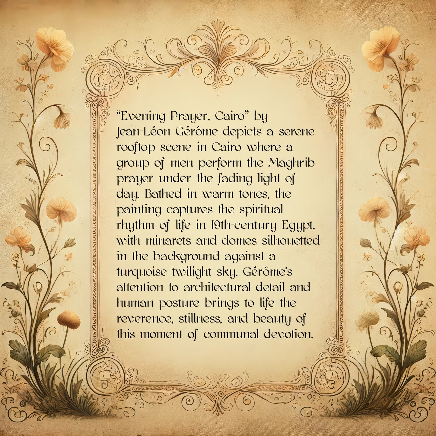 Evening Prayer, Cairo