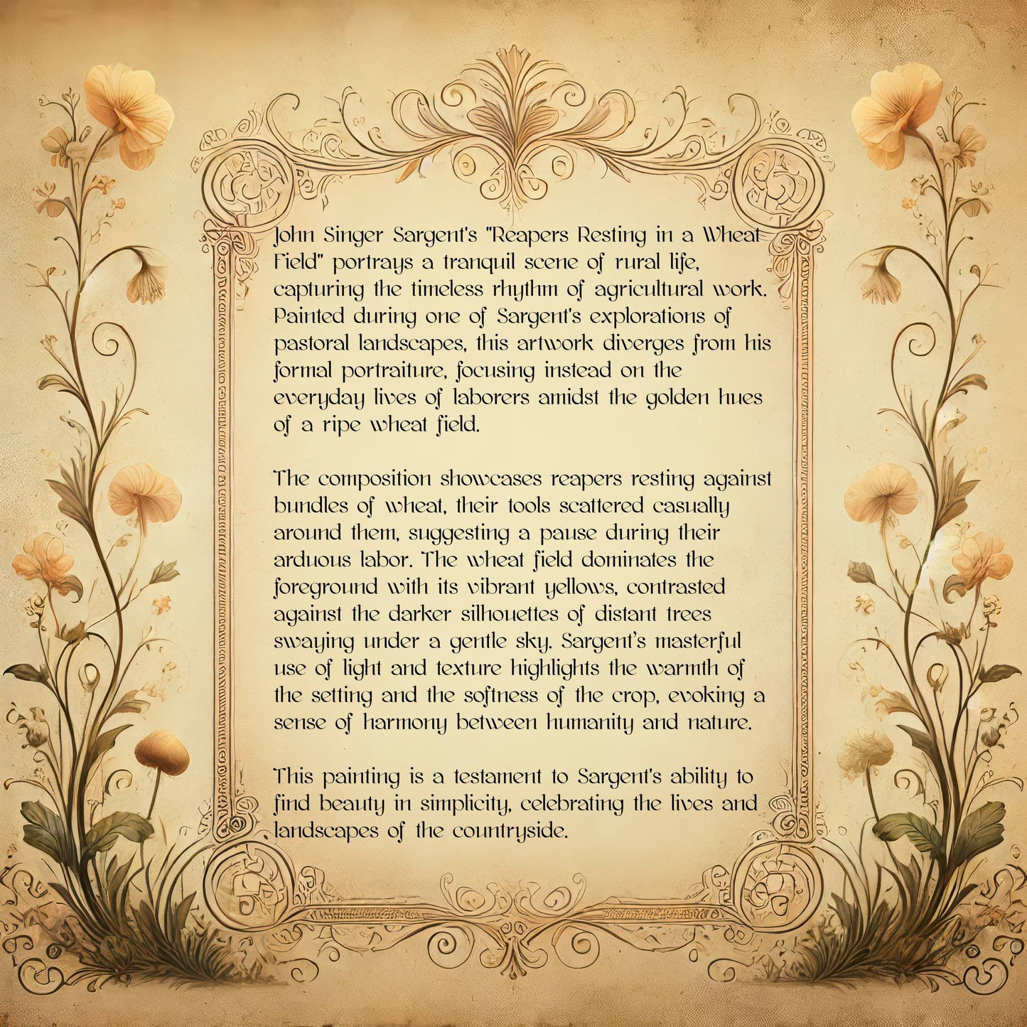 Reapers Resting in a Wheat Field