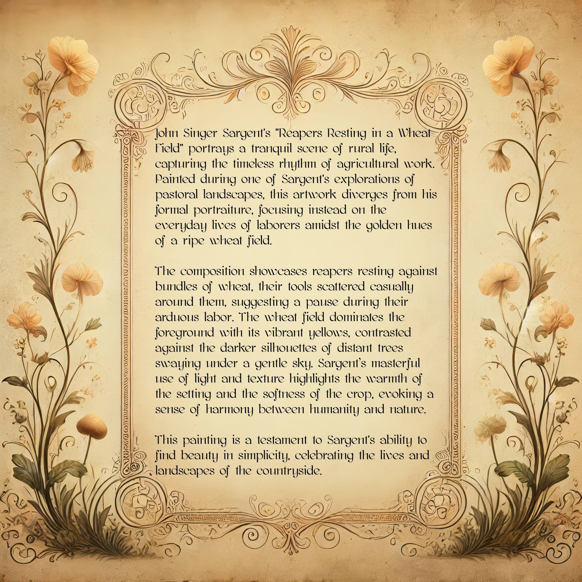 Reapers Resting in a Wheat Field