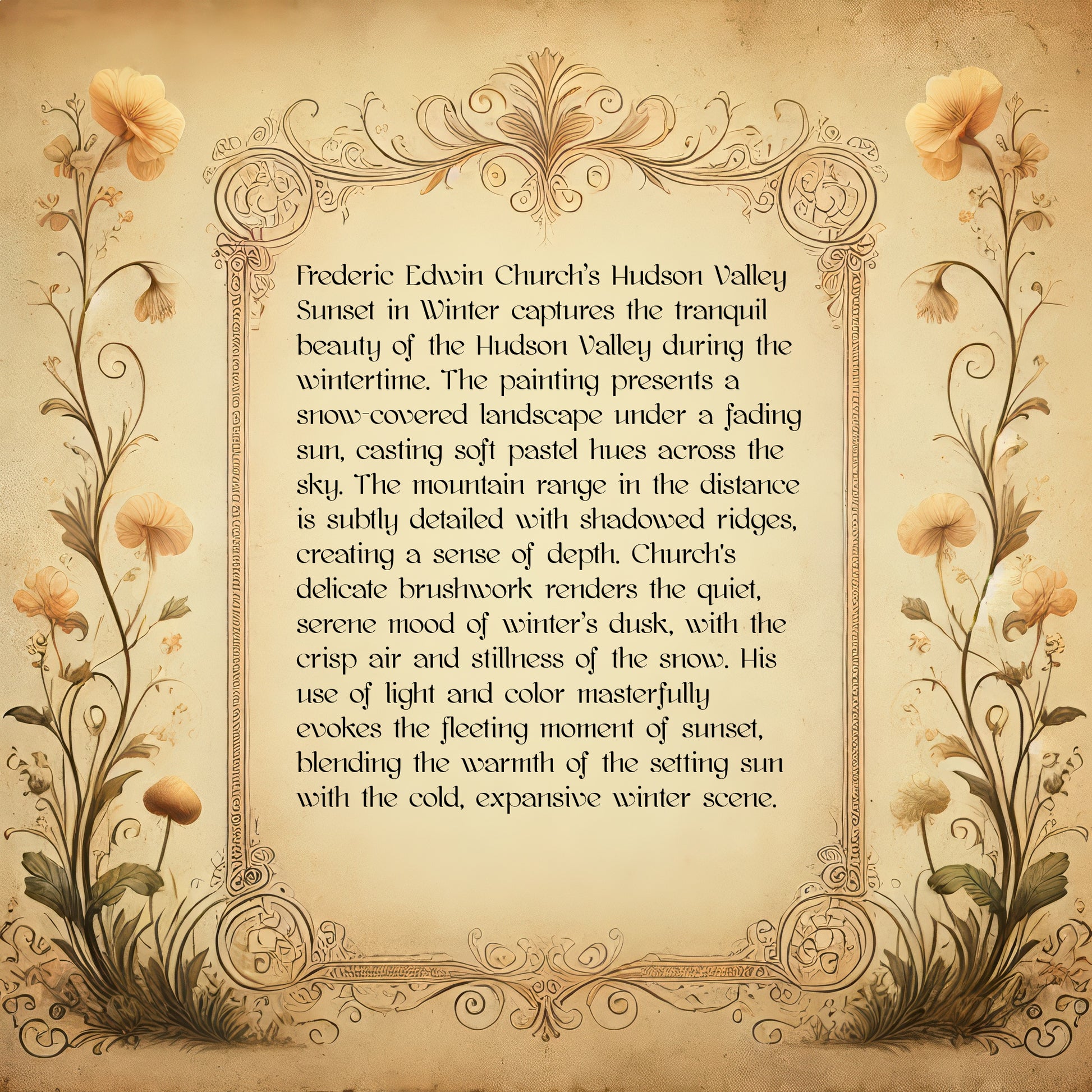 Hudson Valley Sunset in Winter